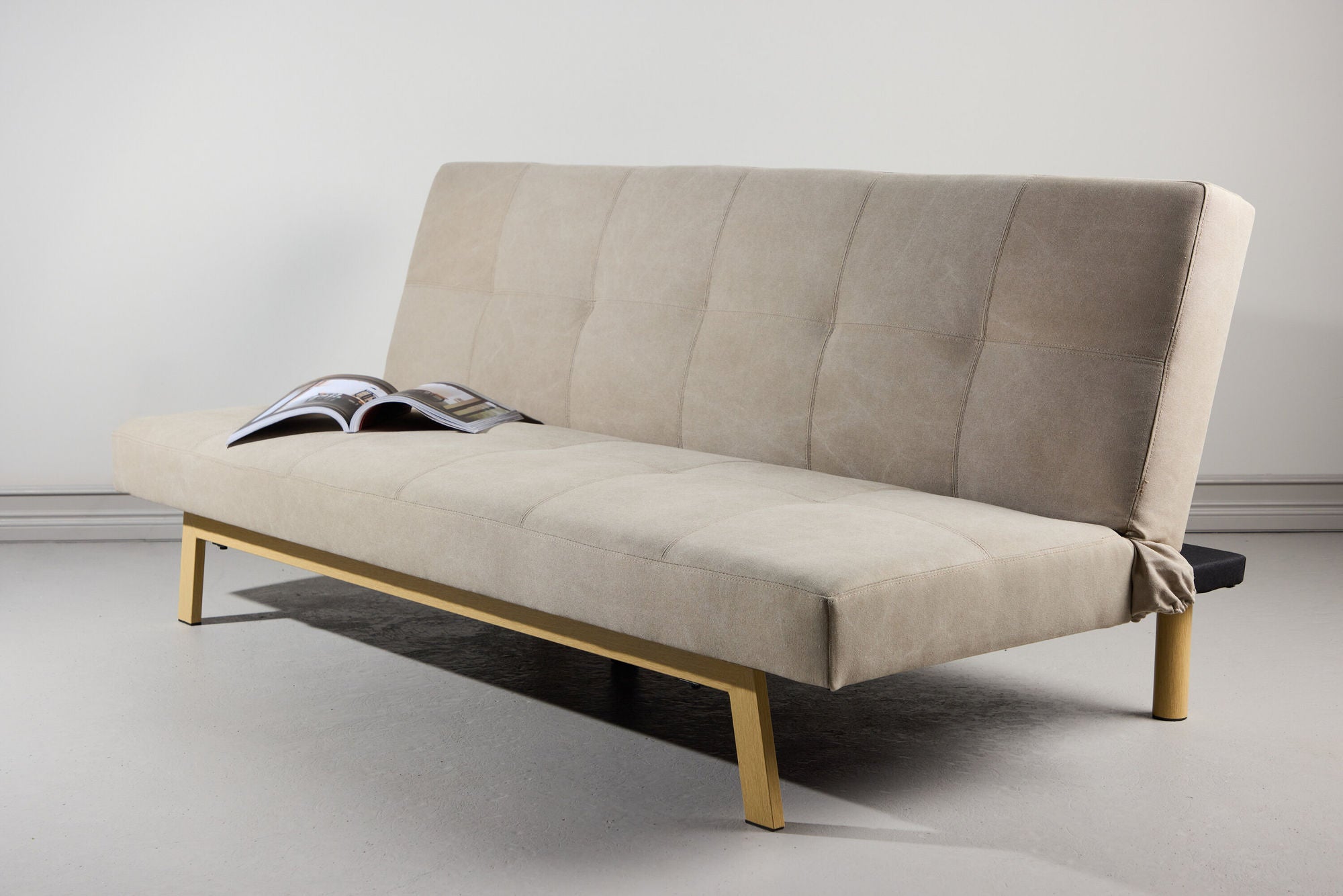 Venture Home Bodil Sofabed - Wodlook Steel Frame / Beige Linen