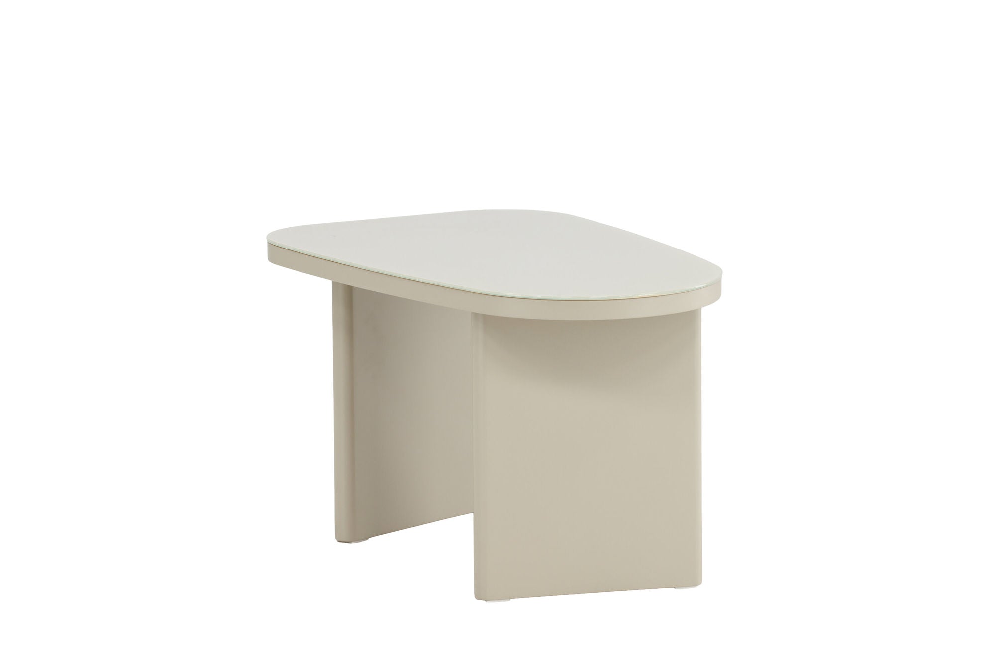 Venture Home Grönvik Side bord 70x45x40 cm - Beige MDF/ Glass Top