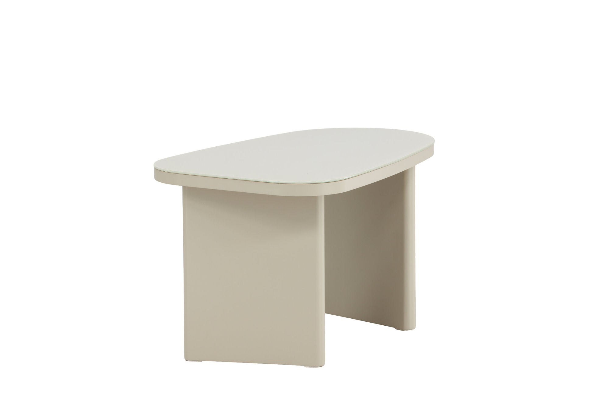 Venture Home Grönvik Side bord 70x45x40 cm - Beige MDF/ Glass Top