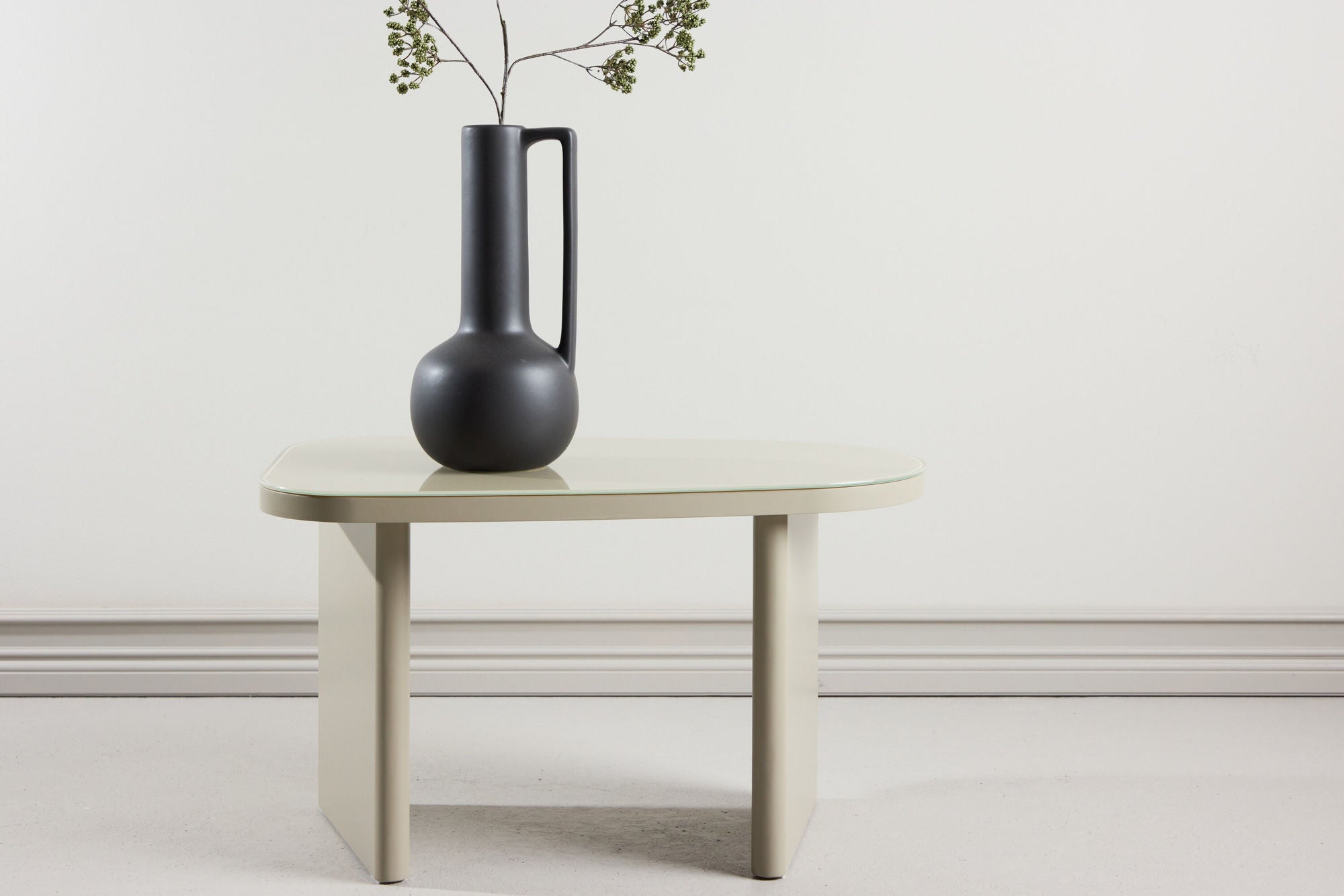 Venture Home Grönvik Side bord 70x45x40 cm - Beige MDF/ Glass Top