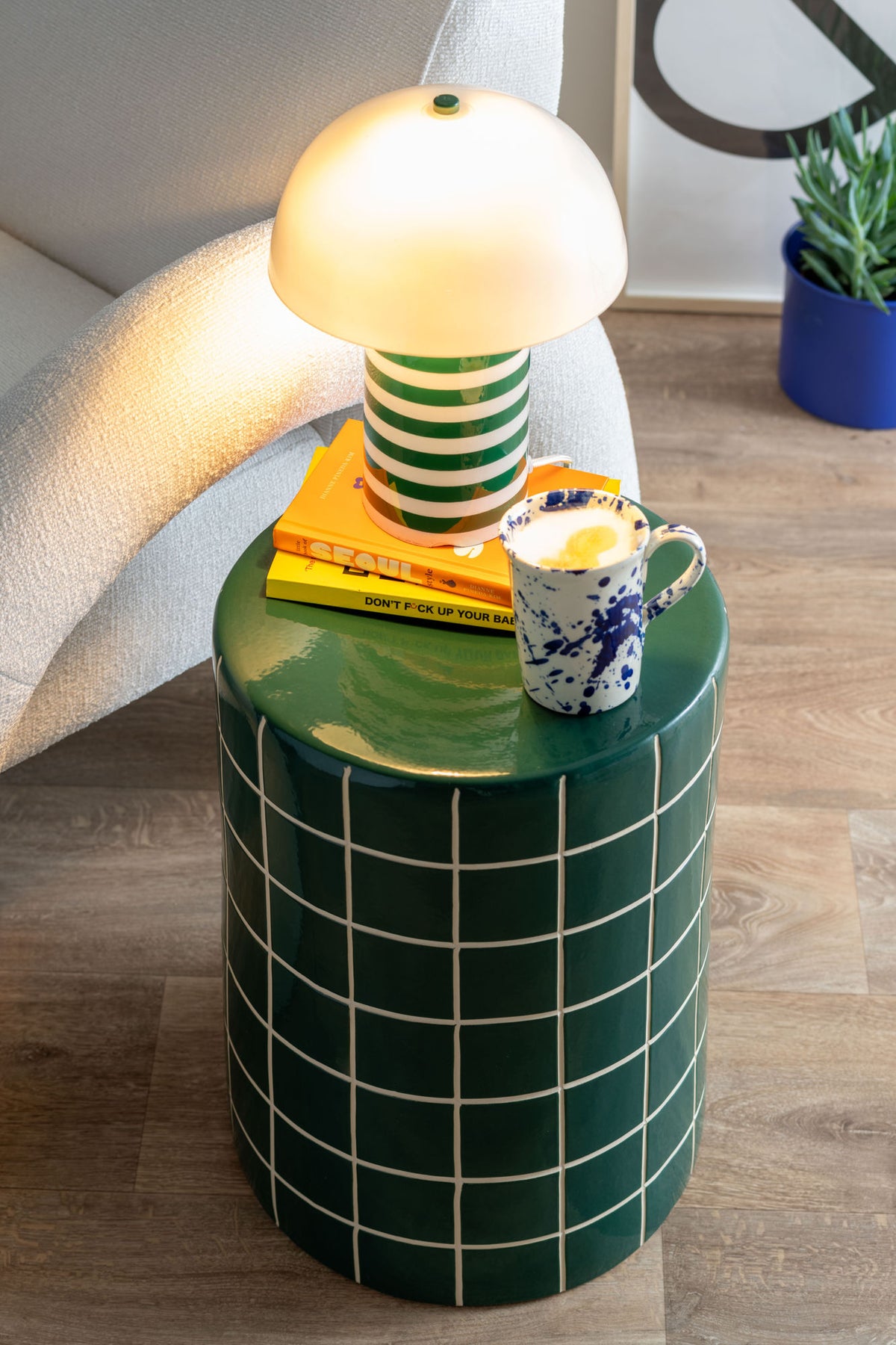 Bordlampe Rayado Retro retro green w. white