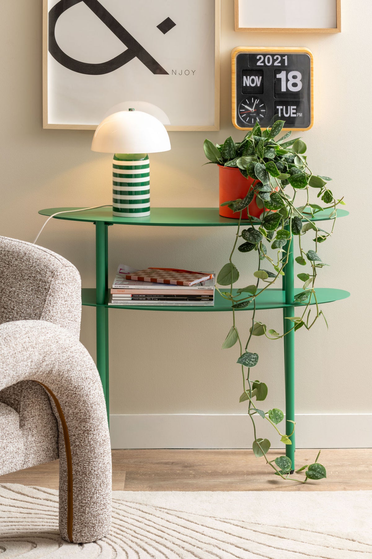 Bordlampe Rayado Retro retro green w. white