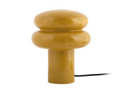 LEITMOTIV Table lamp Incesante double ring ochre yellow