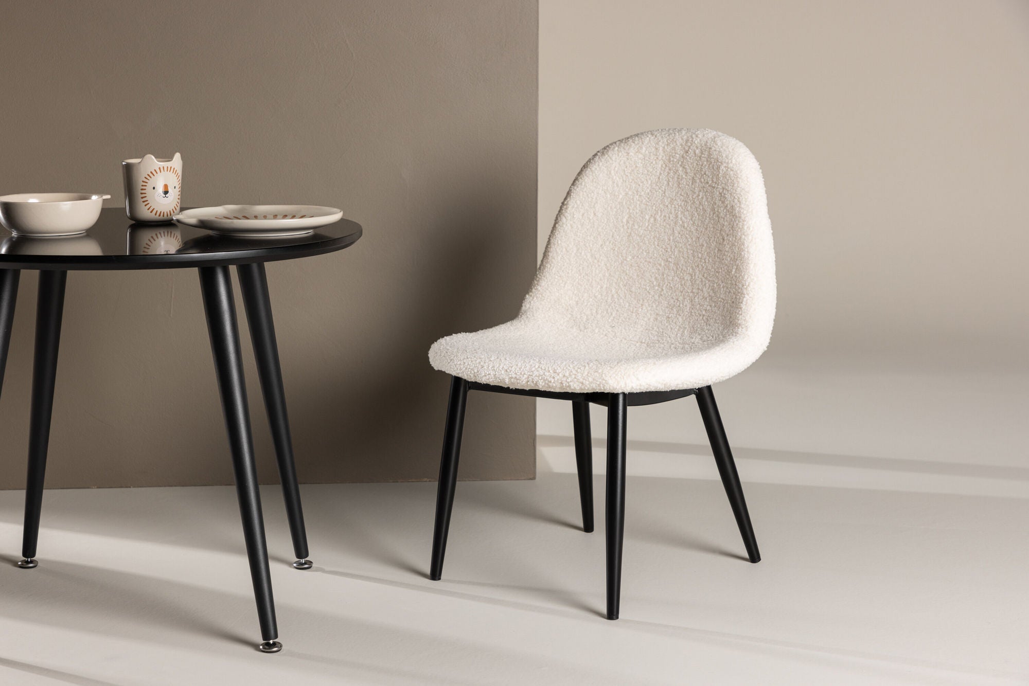 Venture Home Polar Kids Dining chair 2-pack - White / Boucle FSC 100%