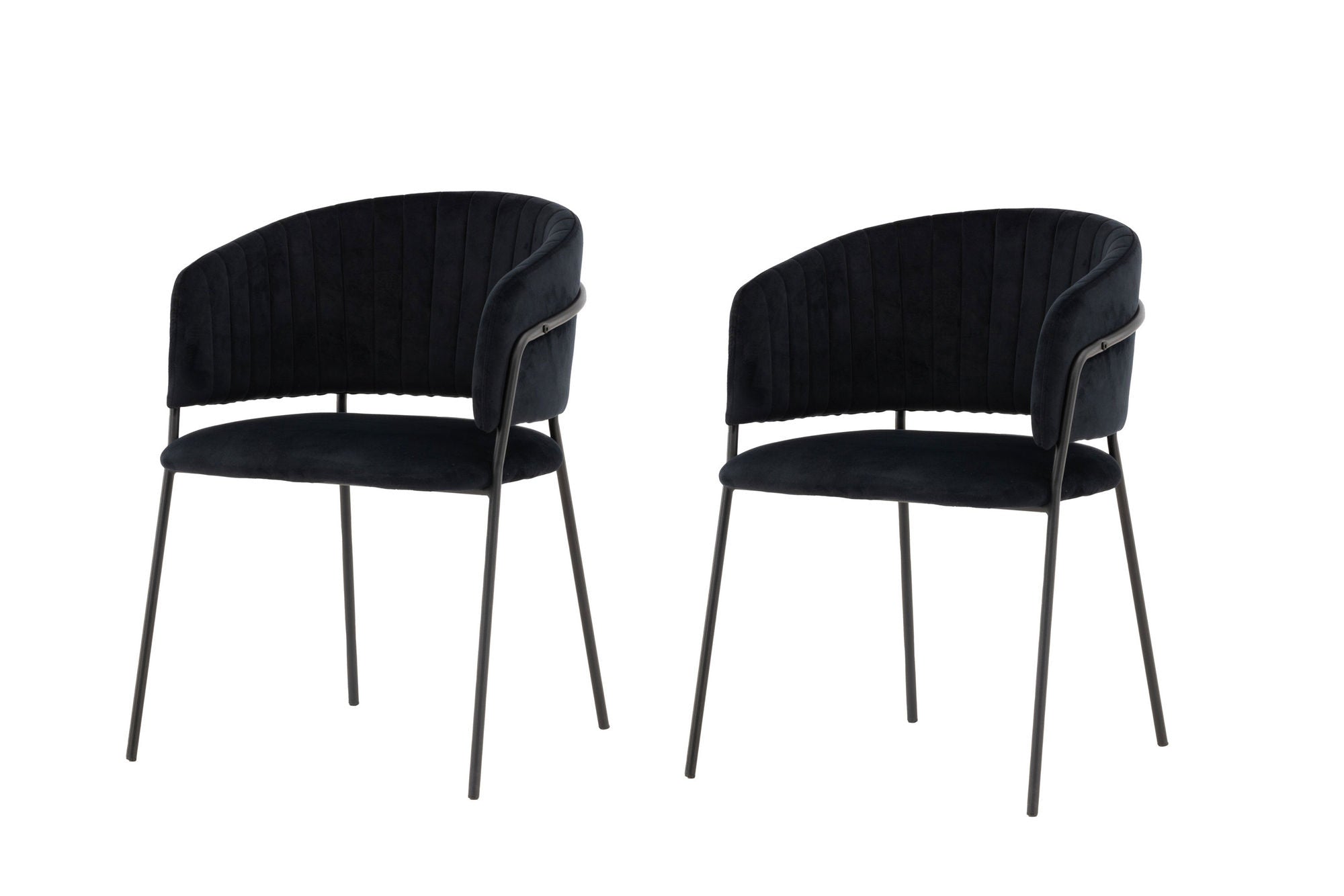 Venture Home Selma Spisebordsstol 2-pack - Black / Black Velvet