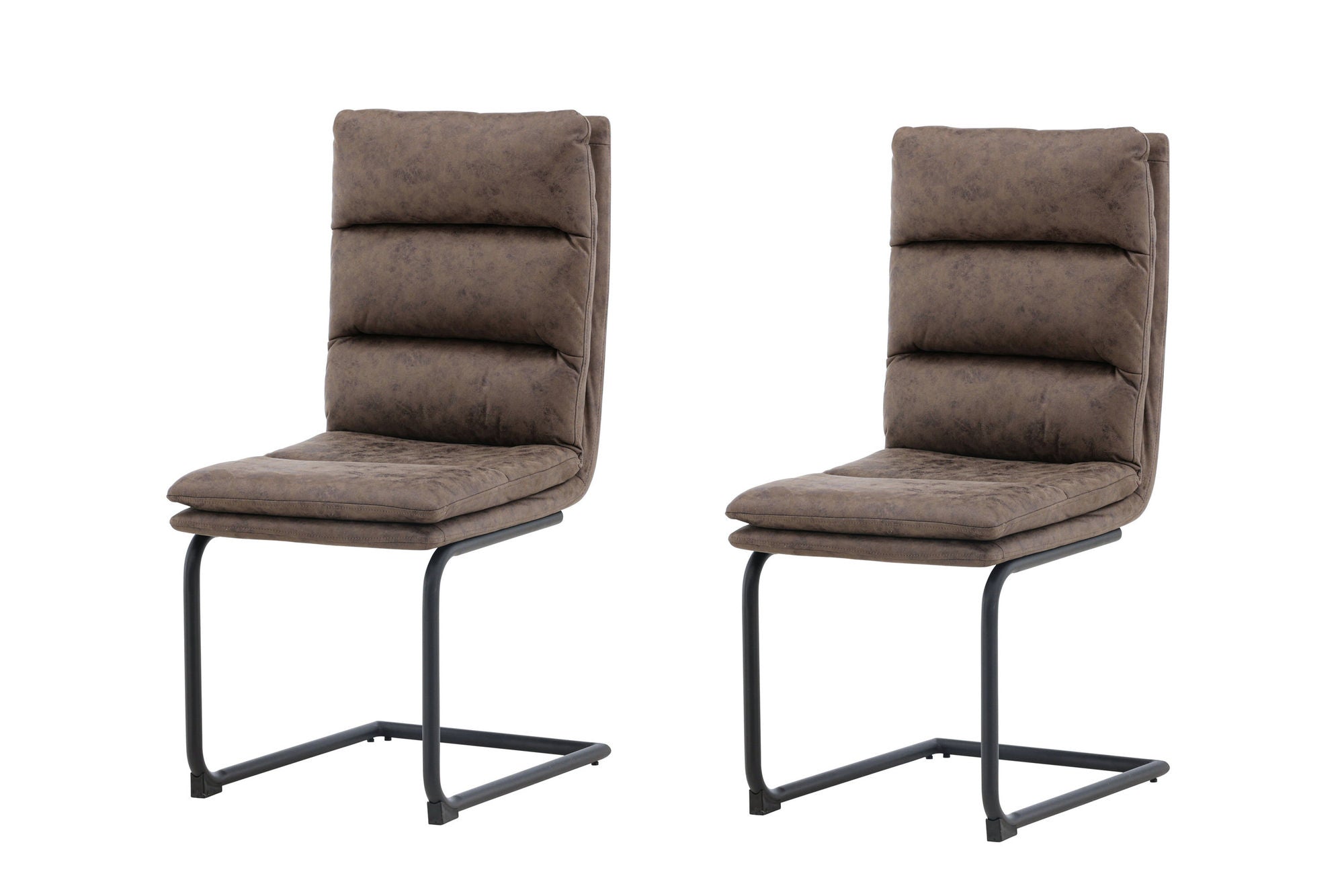 Venture Home Zizo Spisebordsstol 2-pack - Black / Brown Microfiber Fabric