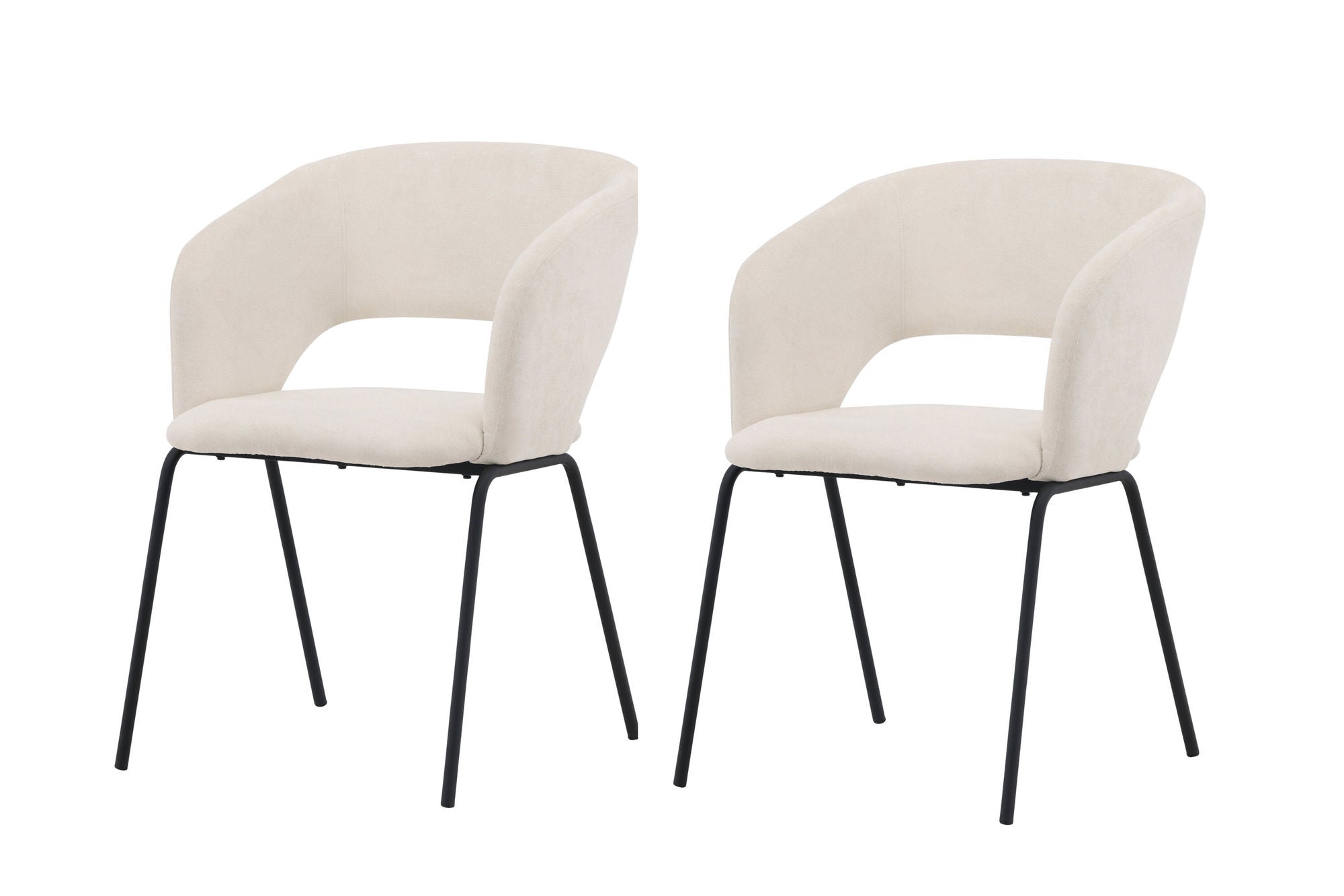 Venture Home Day Spisebordsstol 2-pack - Matte black / White Linen
