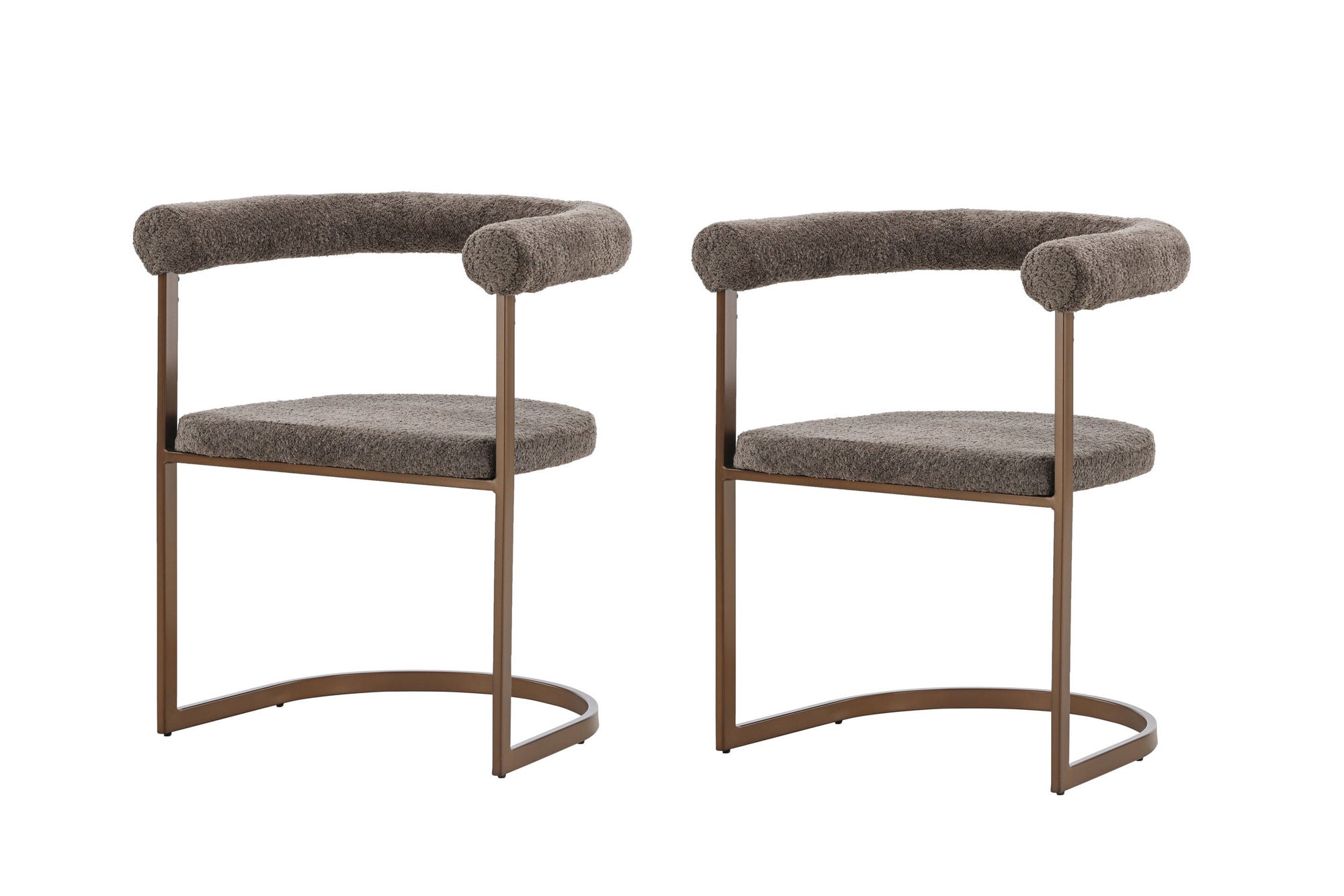 Venture Home Morning Spisebordsstol 2-pack - Brown / Grey Boucle