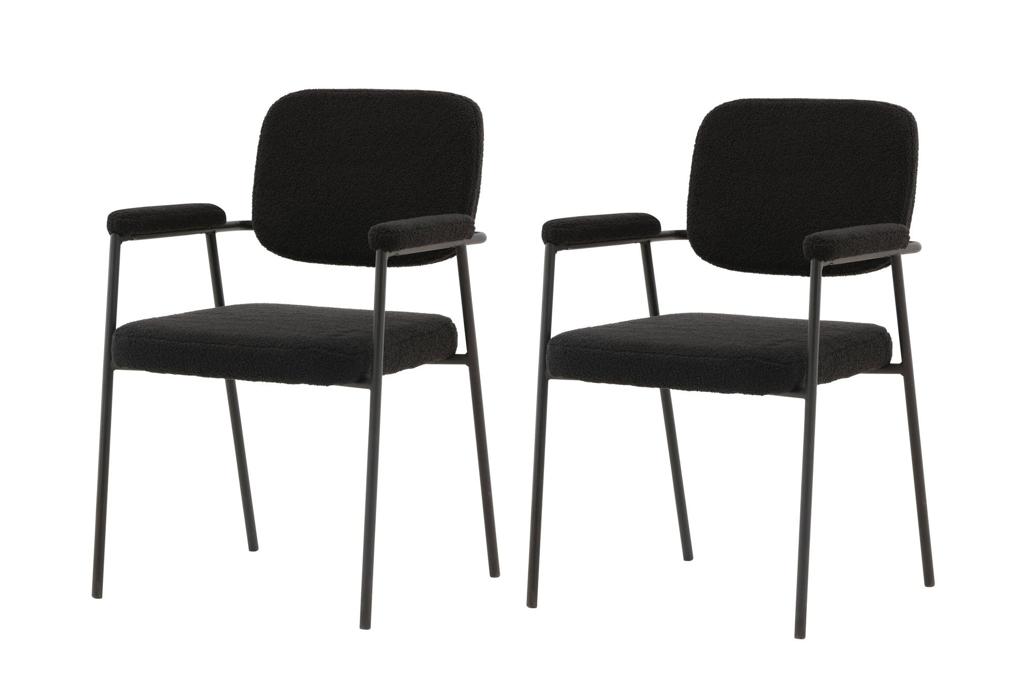 Venture Home Yesterday Spisebordsstol 2-pack - Black / Black Boucle