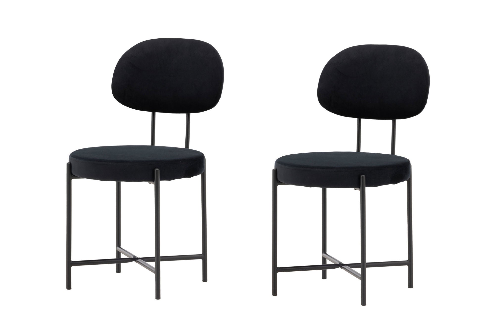 Venture Home Stella Spisebordsstol 2-pack - Black / Black Velvet