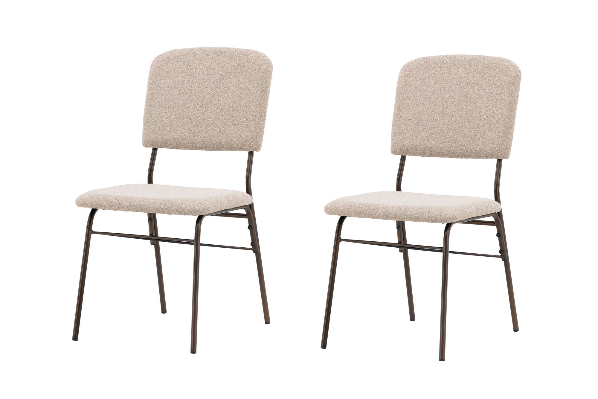 Venture Home Seda Spisebordsstol 2-pack - Matte brown / Beige Fabric