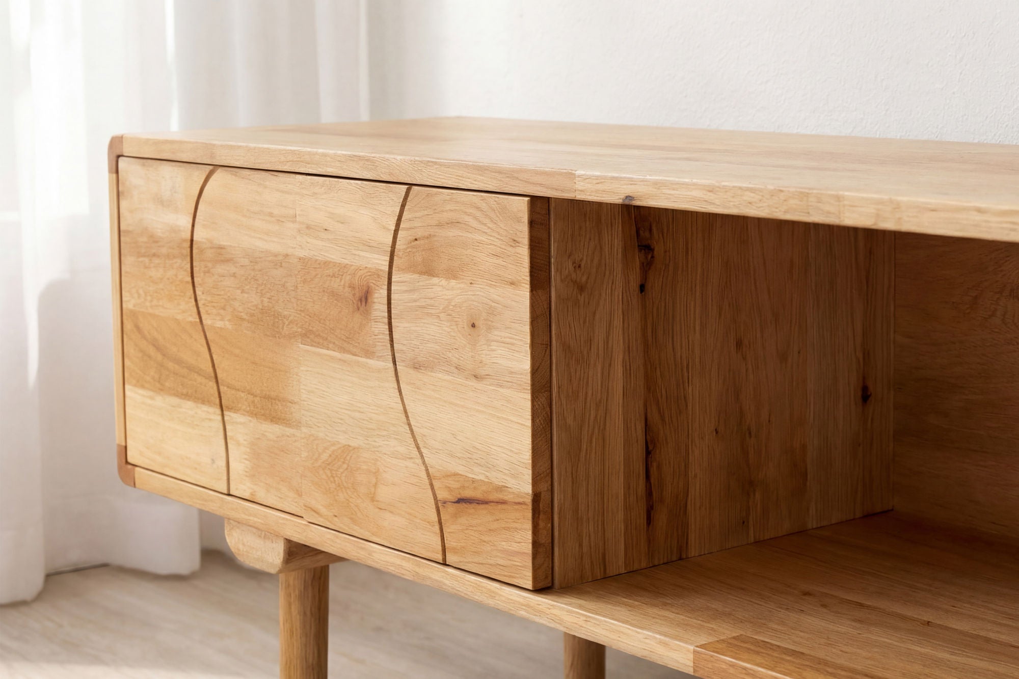 Vind Skärhamn TV-Skænk 200x45x55 cm - Nature Rubberwood