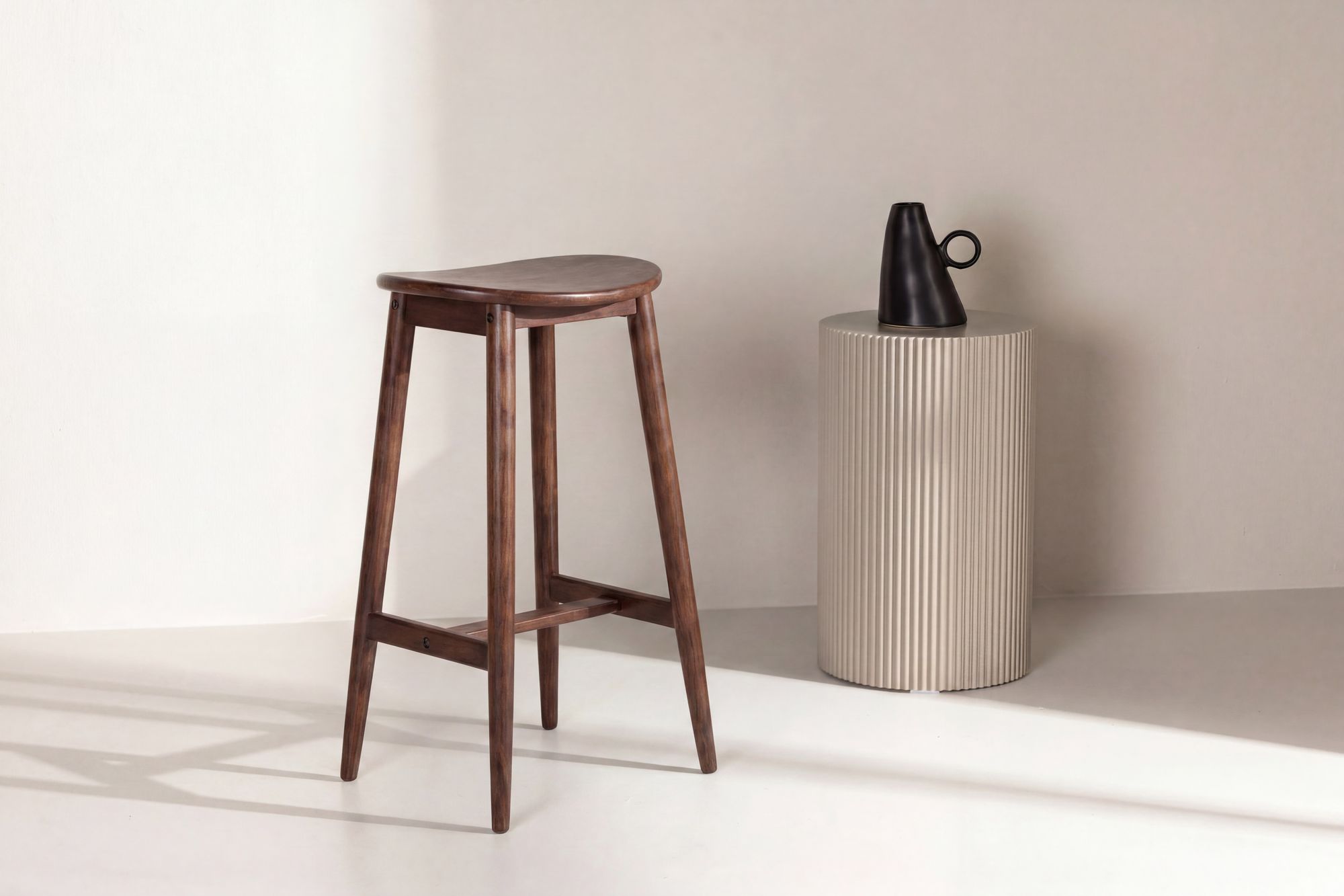 Vind Orust Bar stol - Rubberwood / Mocca