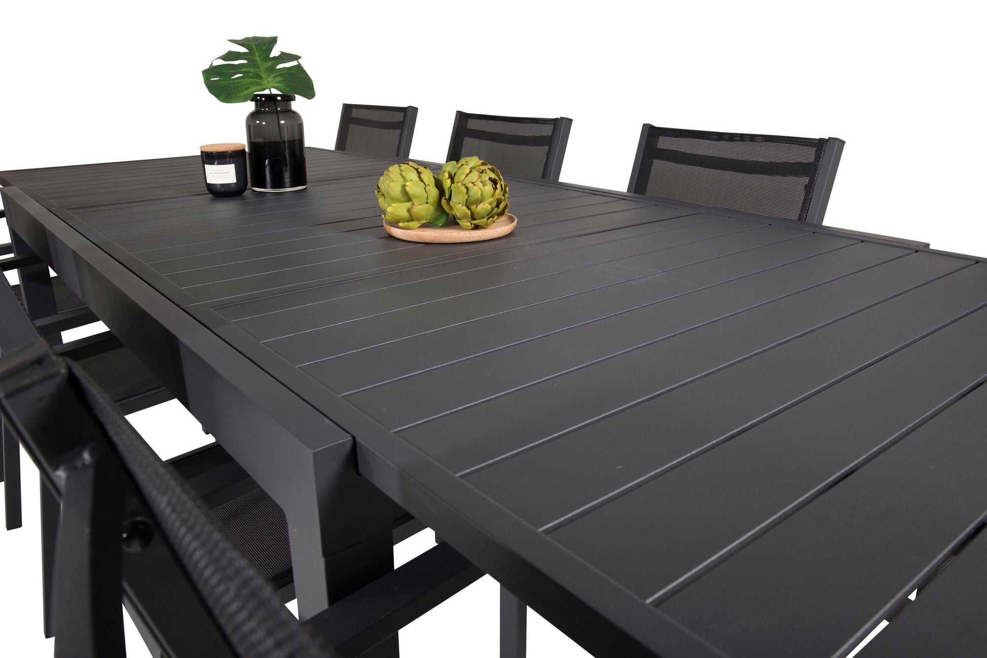 Venture Home Marbella bord 160/240 - Black/Black - Copacabana Stacking stol - Black/Black 8