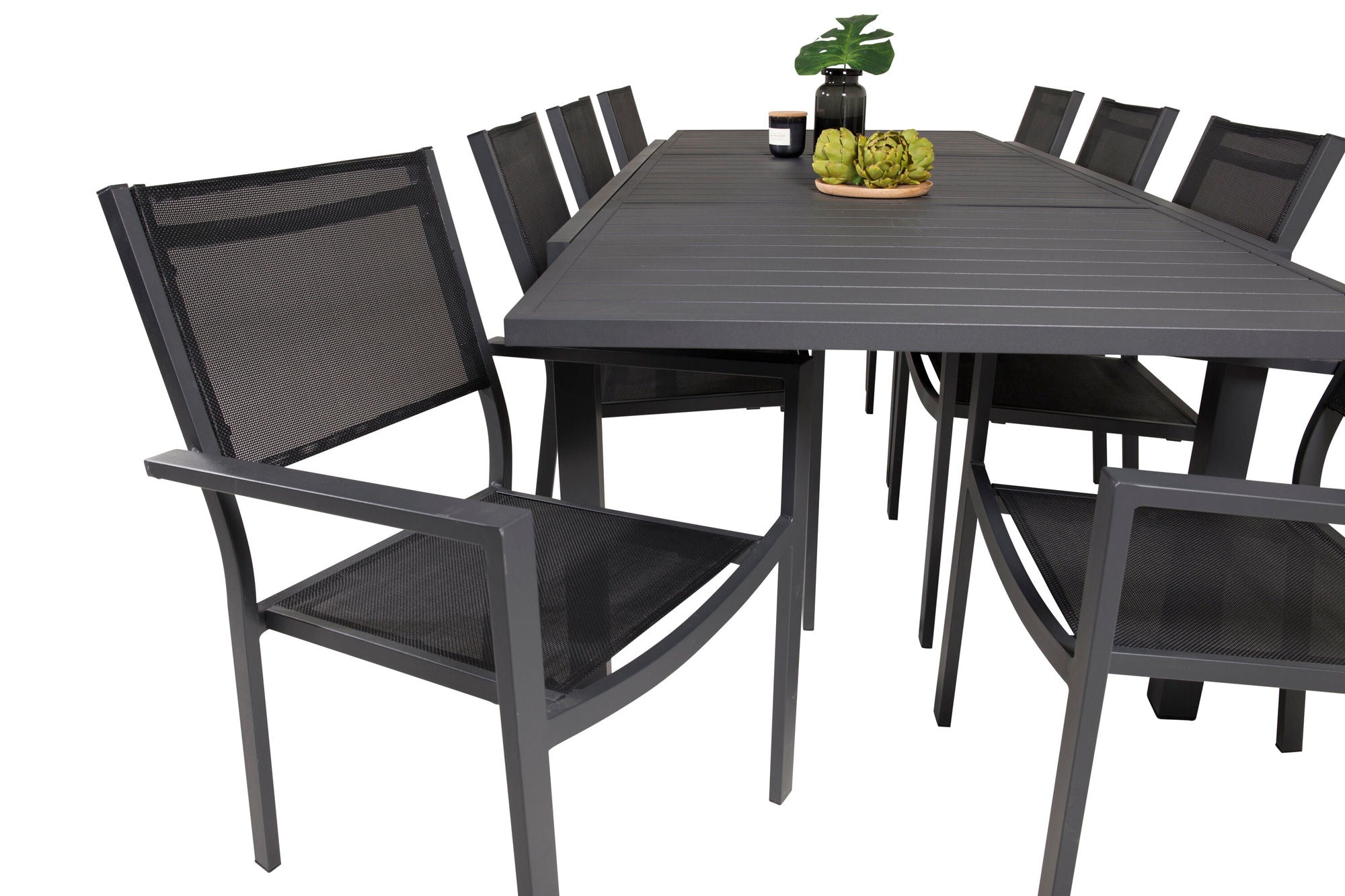 Venture Home Marbella bord 160/240 - Black/Black - Copacabana Stacking stol - Black/Black 8