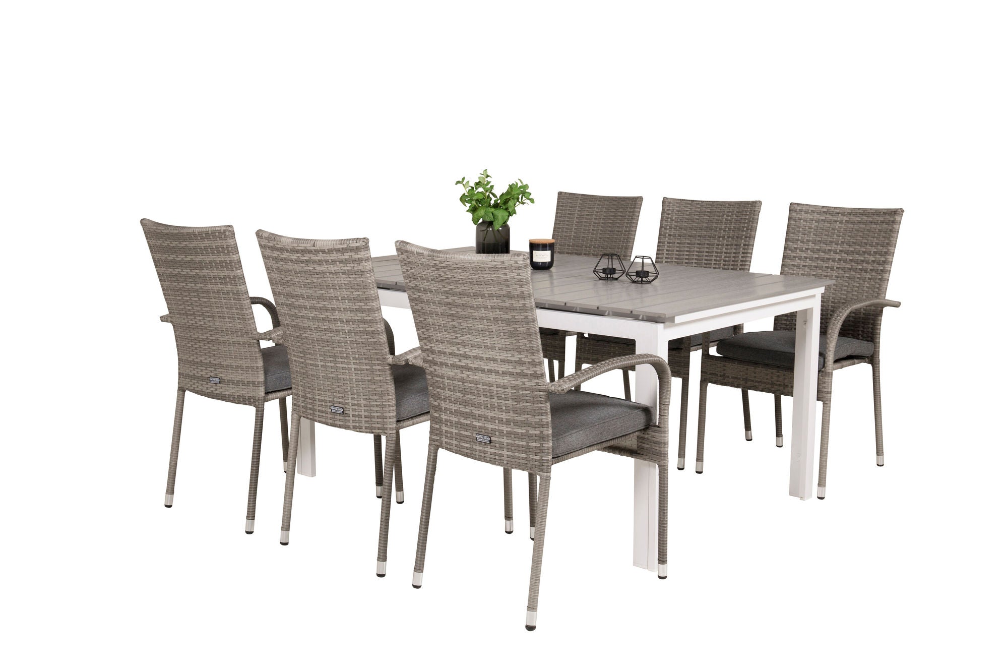 Venture Home Levels bord 160/240 - White/Grey - Anna stol - Grey 6