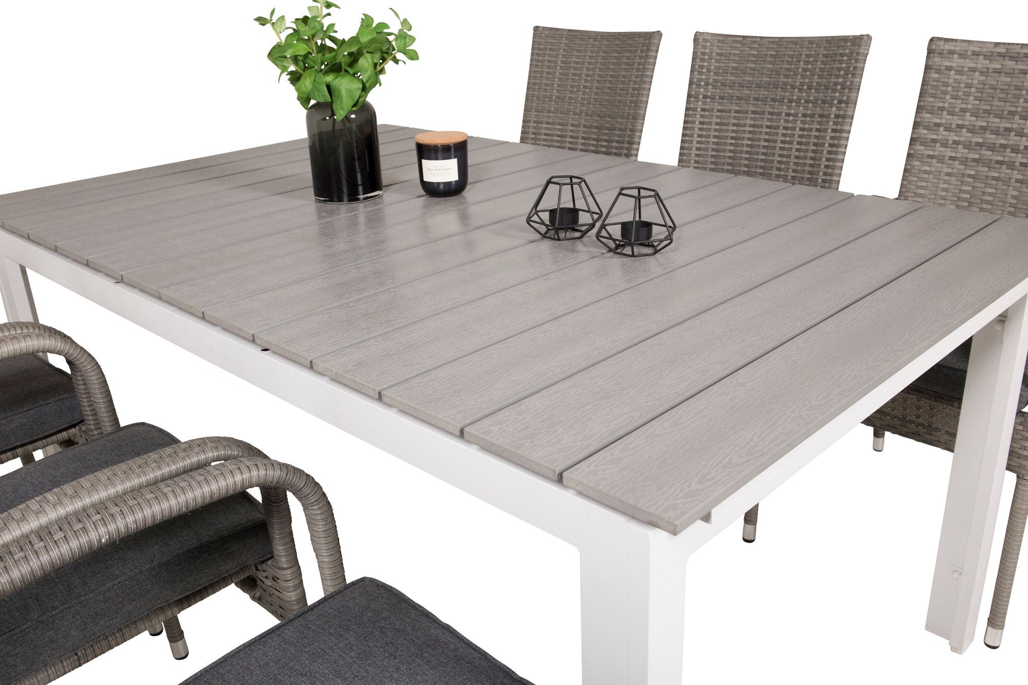 Venture Home Levels bord 160/240 - White/Grey - Anna stol - Grey 6