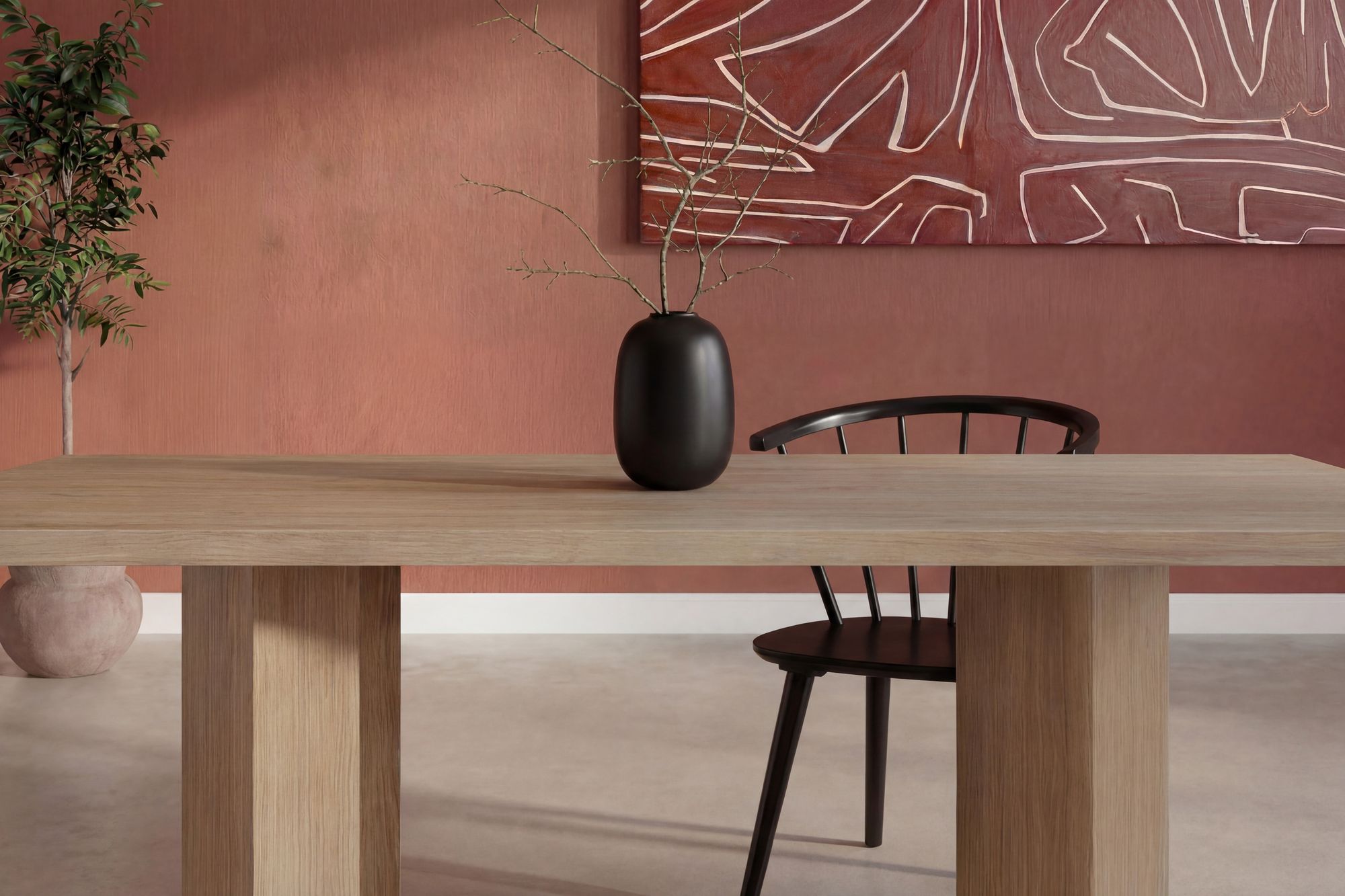Venture Home Lillehammer spisebord - Nature / Nature MDF w 3d-paper