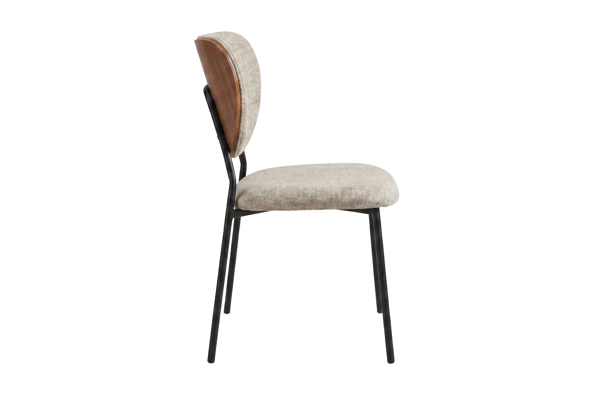 Venture Home Butterfly Spisebordsstol - 2-pack - Black / Beige Velvet