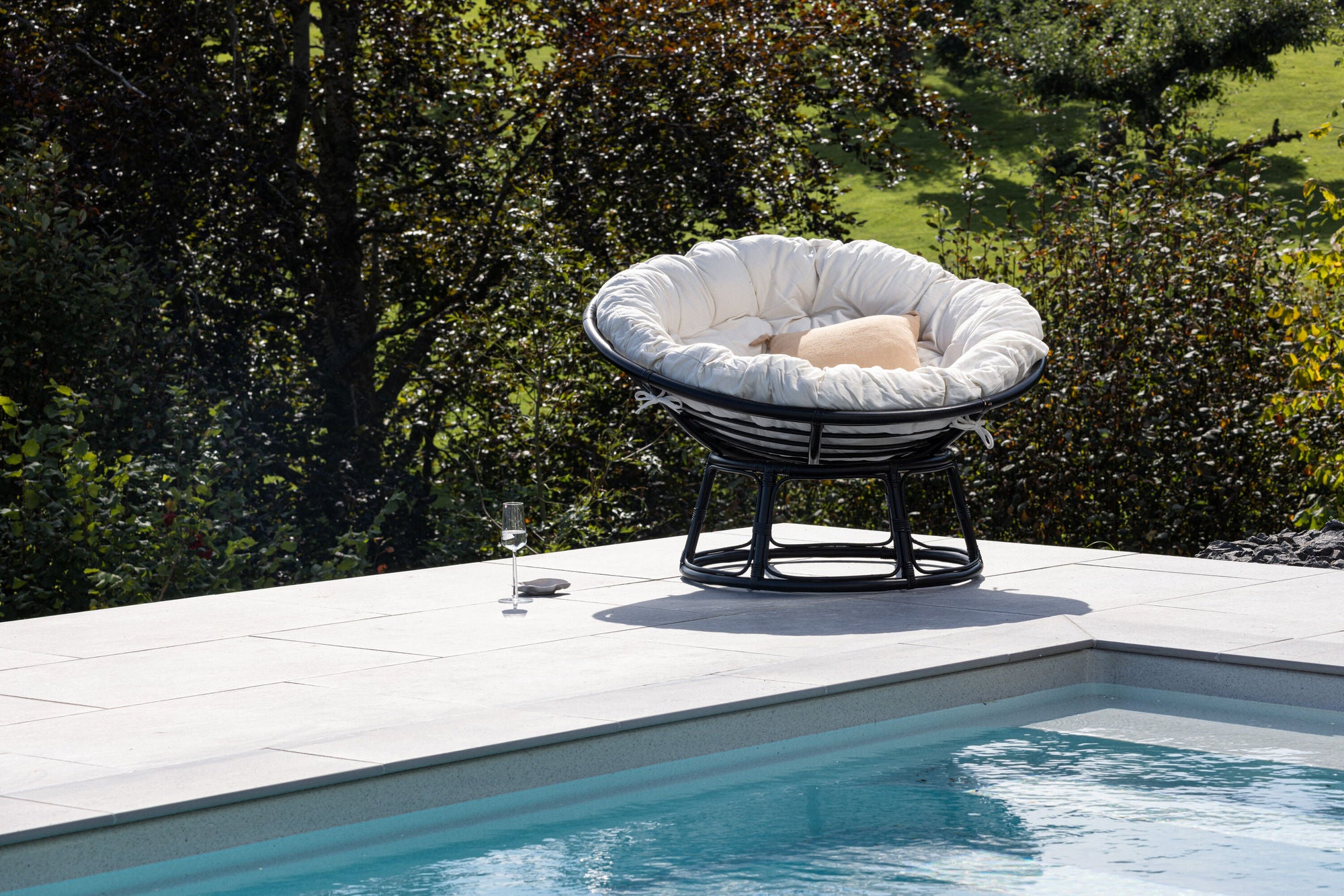 Venture Home Bonnie Loungechair - Black / Offwhite Polyester - Ersätter 7184-100