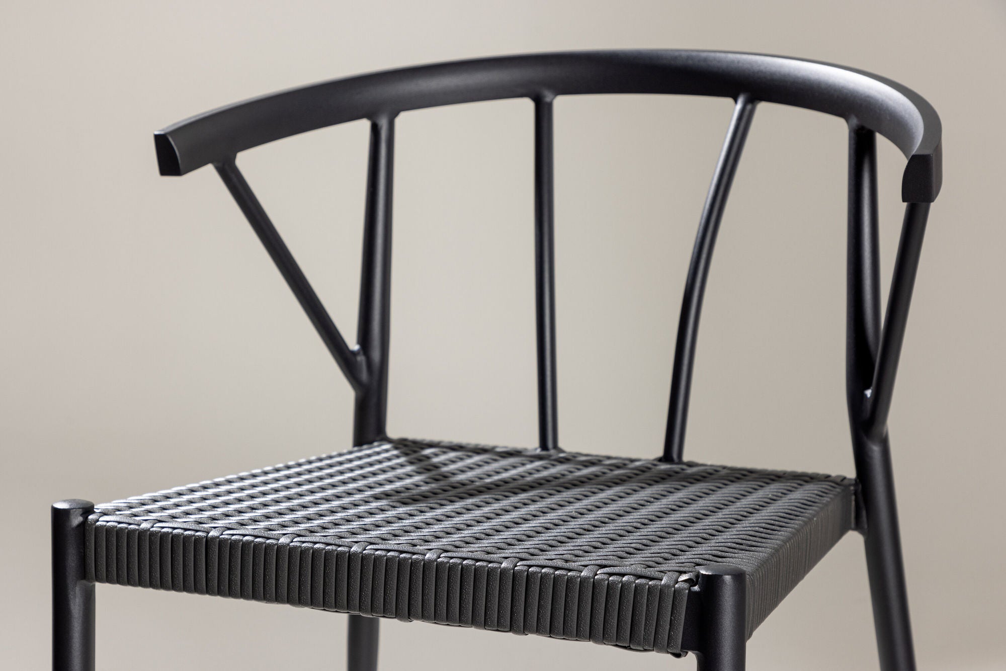 Venture Home Stina - Spisebordsstol 6-pack - Black - Alu/Wicker