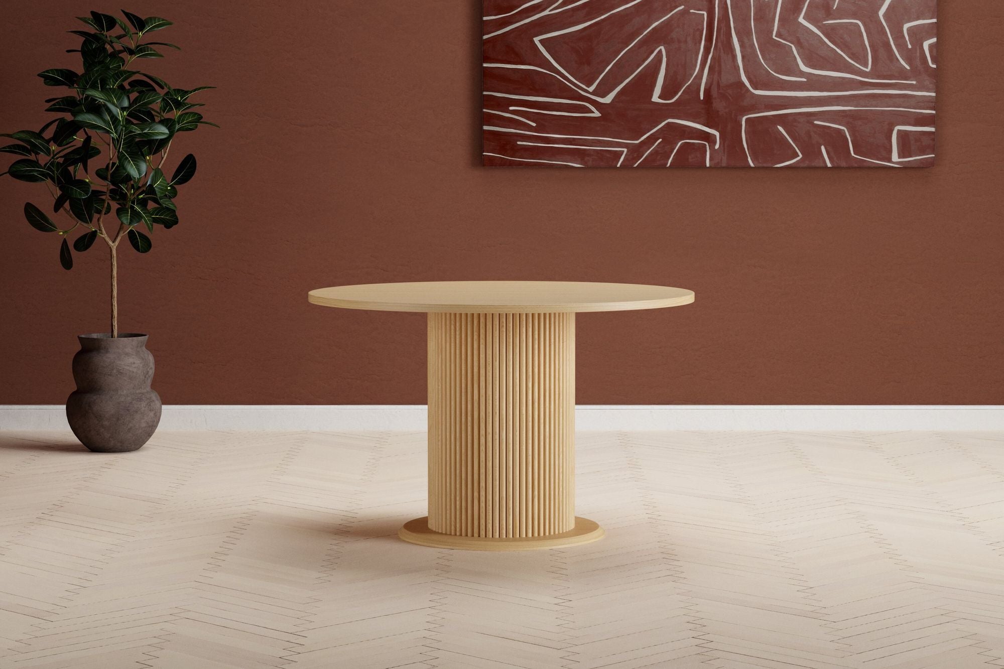 Venture Home Reko rund spisebord - Nature / MDF w Paper Veneer
