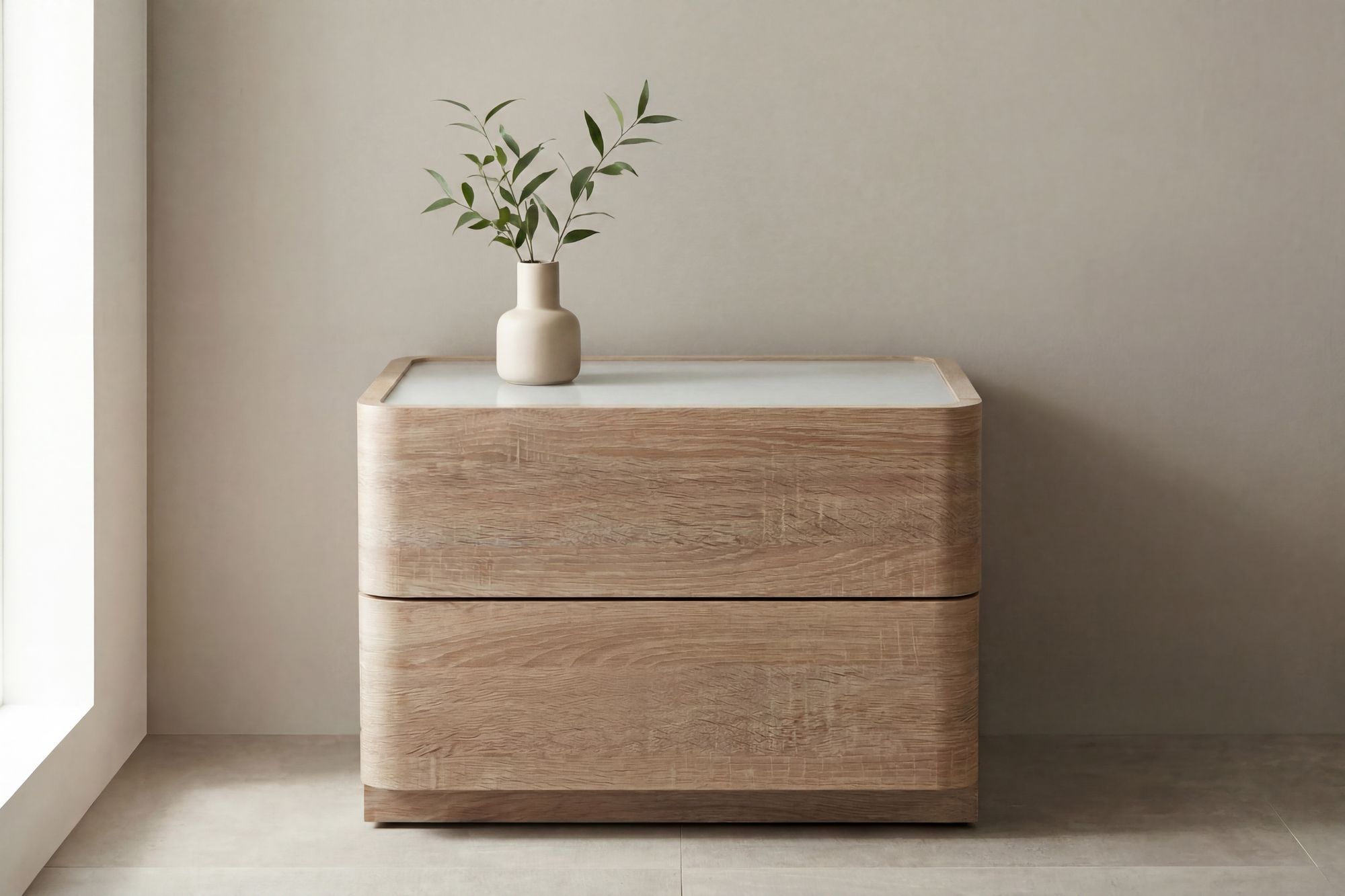 Venture Home Noble Drawer 40x50x36 cm - Nature MDF / 3D Paper Glass