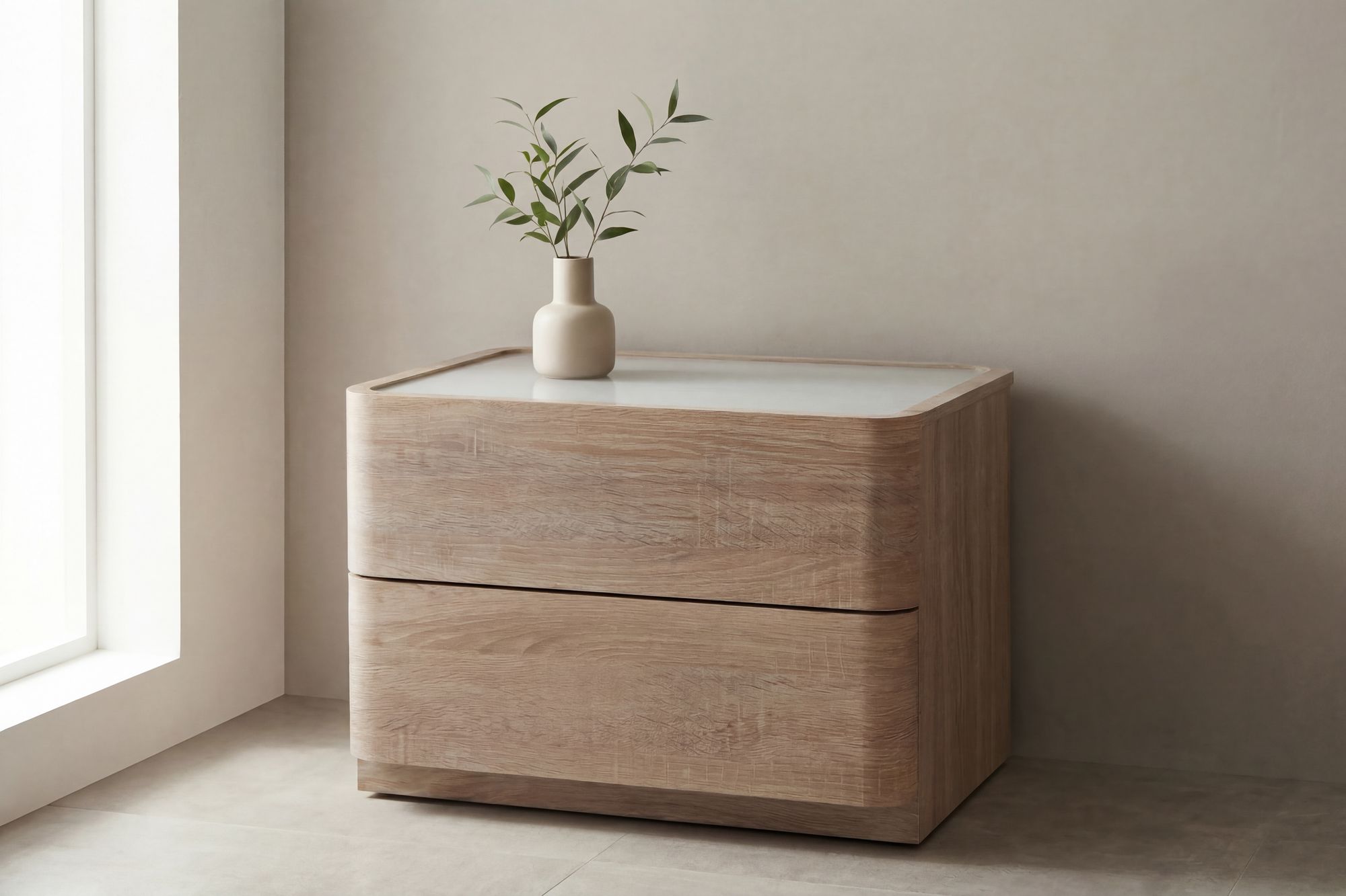 Venture Home Noble Drawer 40x50x36 cm - Nature MDF / 3D Paper Glass