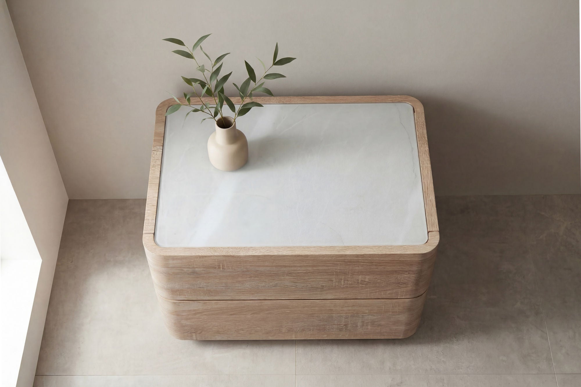 Venture Home Noble Drawer 40x50x36 cm - Nature MDF / 3D Paper Glass