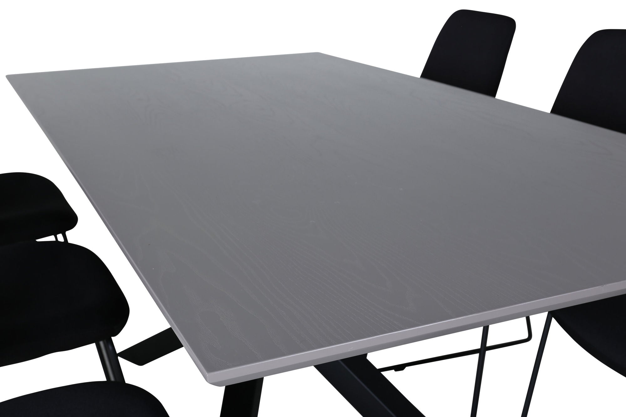 Venture Home Piazza spisebord , Black Grey Veneer+Muce Spisebordsstol , Black Legs , Black Fabric_6