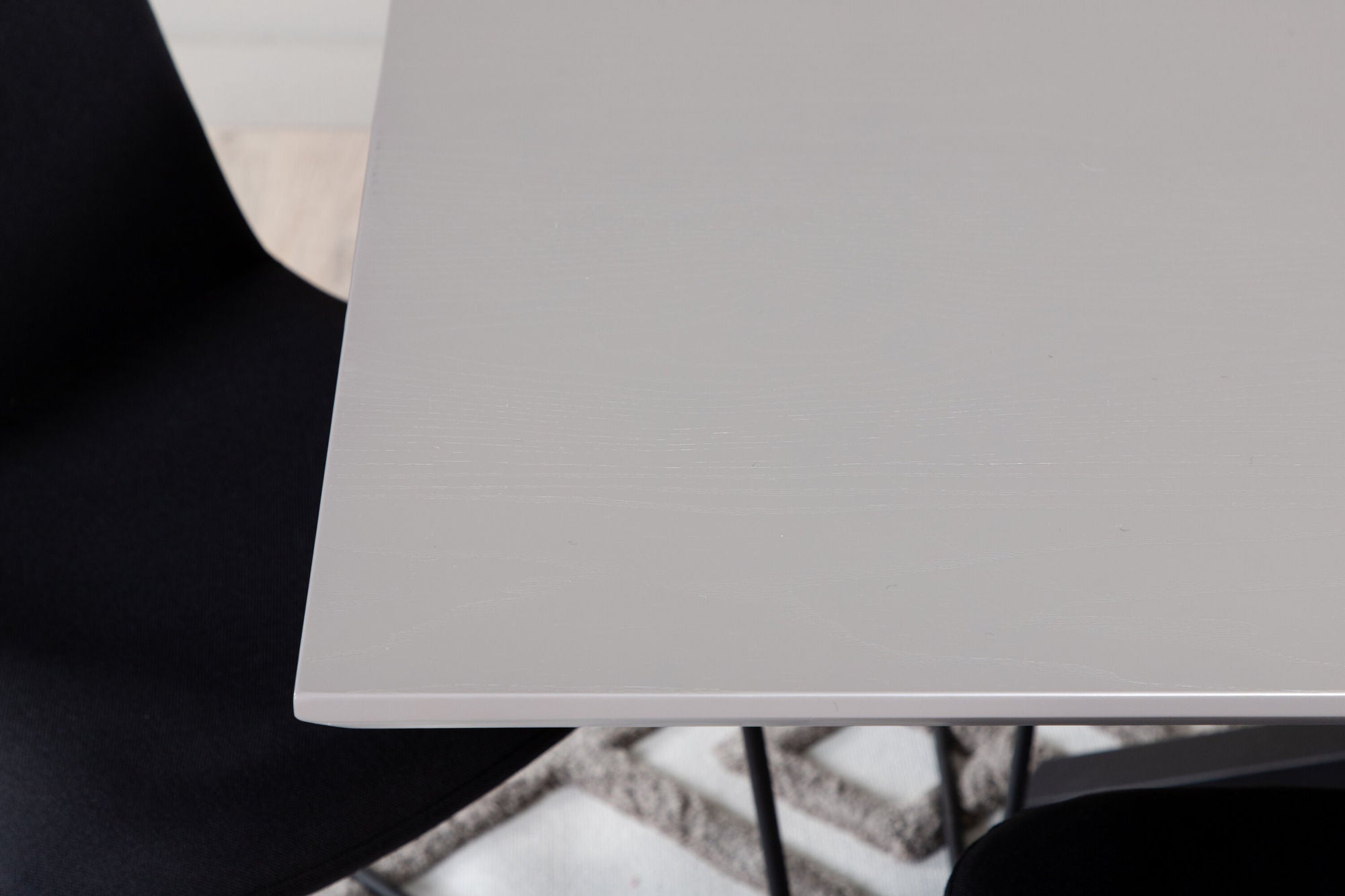 Venture Home Piazza spisebord , Black Grey Veneer+Muce Spisebordsstol , Black Legs , Black Fabric_6
