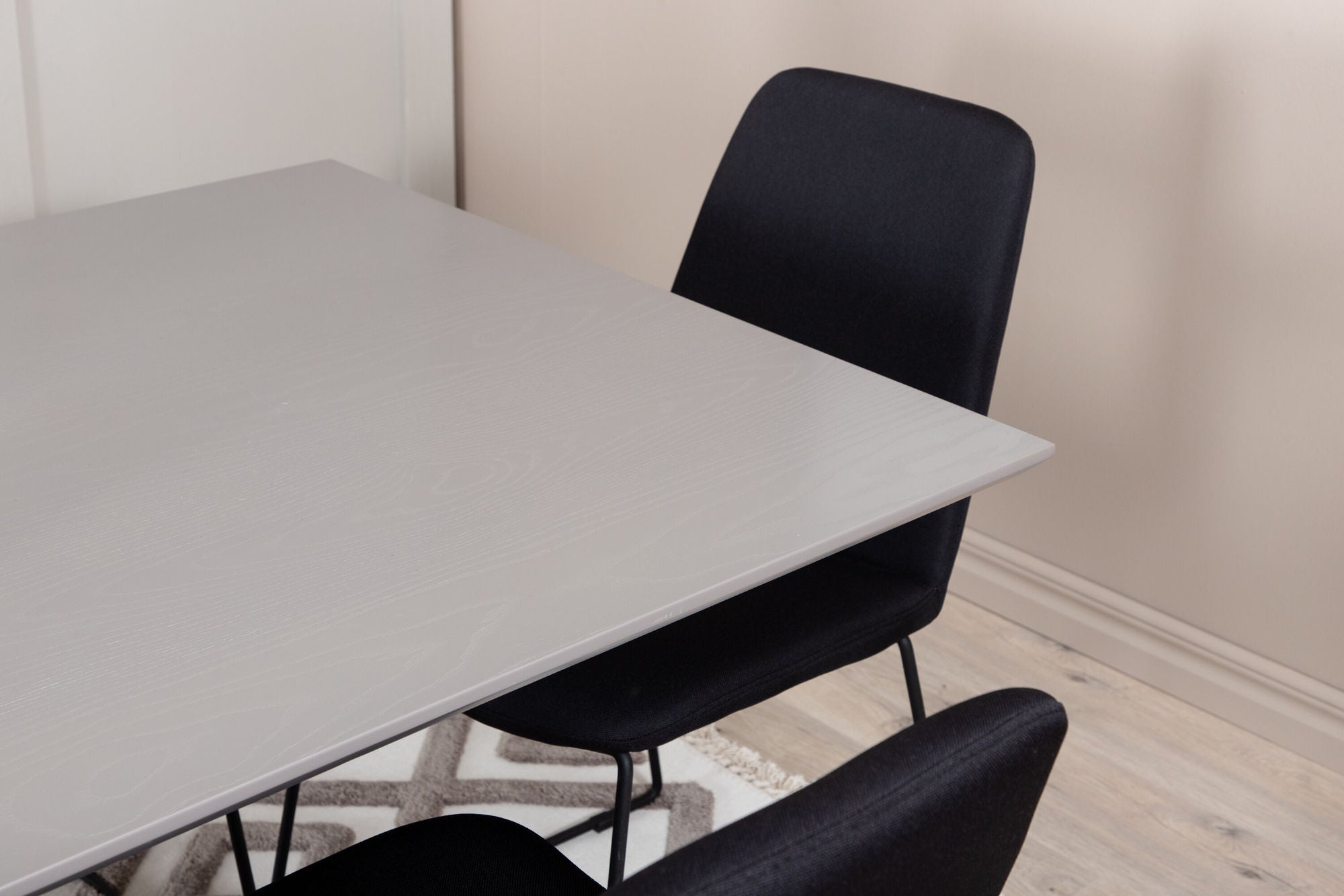 Venture Home Piazza spisebord , Black Grey Veneer+Muce Spisebordsstol , Black Legs , Black Fabric_6