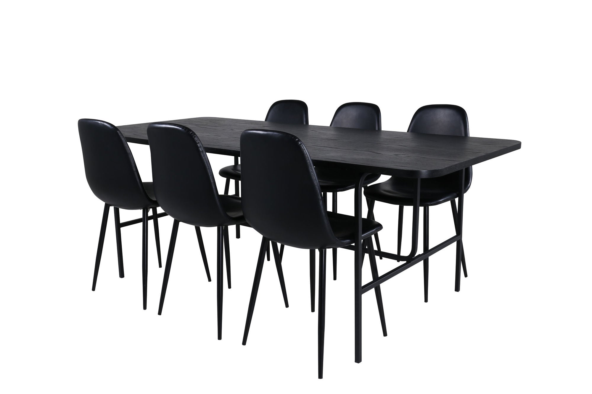 Venture Home Uno spisebord , Black Black Veneer+Polar Spisebordsstol , Black Black_6