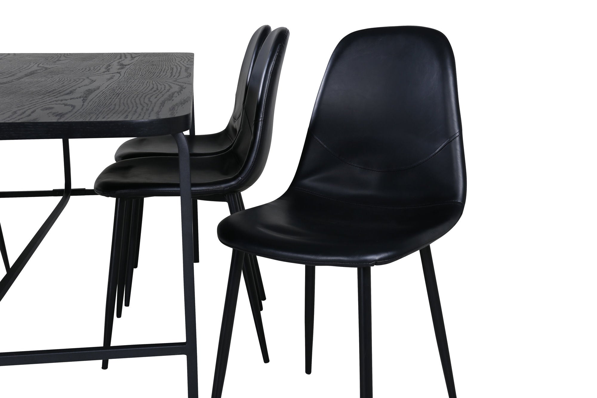 Venture Home Uno spisebord , Black Black Veneer+Polar Spisebordsstol , Black Black_6