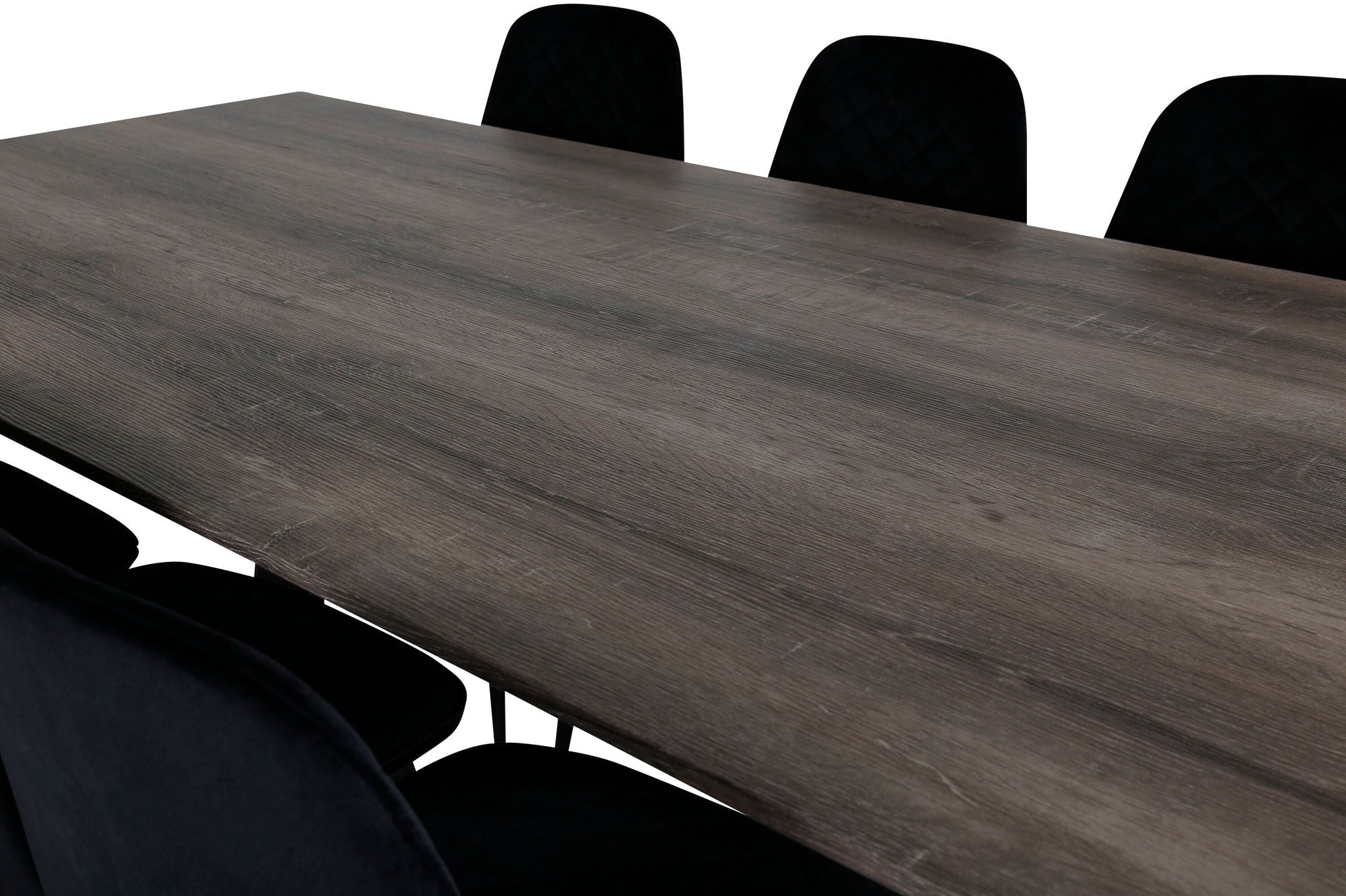 Venture Home Marina spisebord - 180*90*H75 - Grey / Black+Polar Diamond Spisebordsstol - Black Legs - Black Velvet_6
