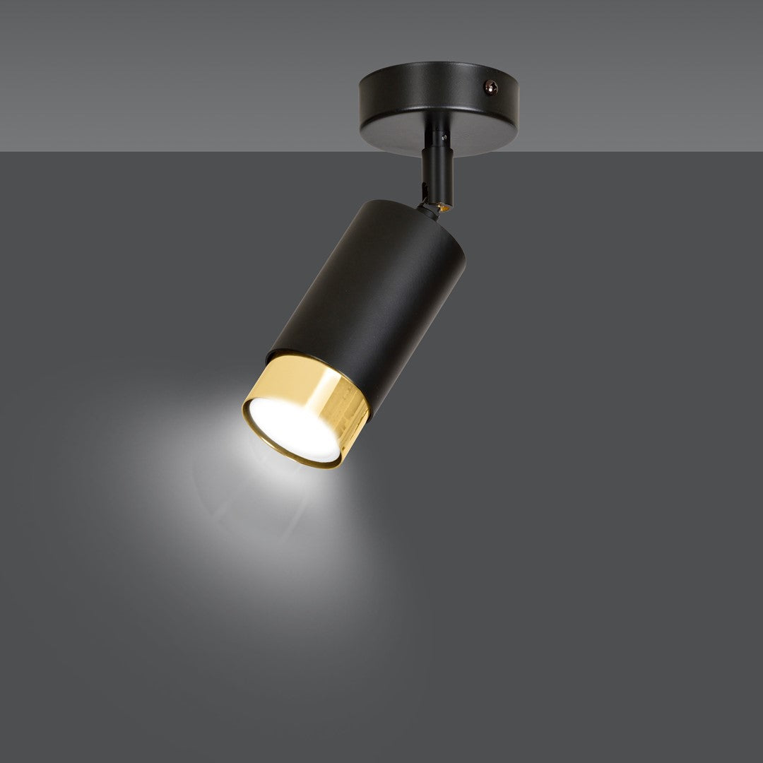 HIRO 1 SORT/GULD Loftlampe