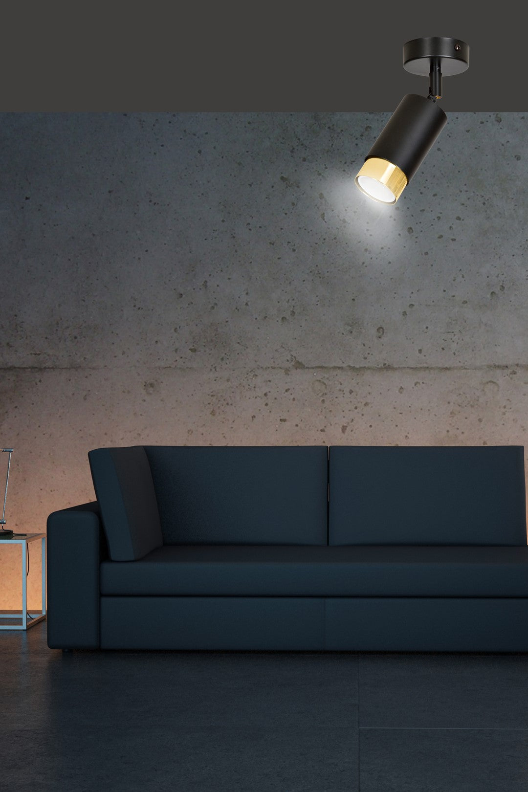 HIRO 1 SORT/GULD Loftlampe