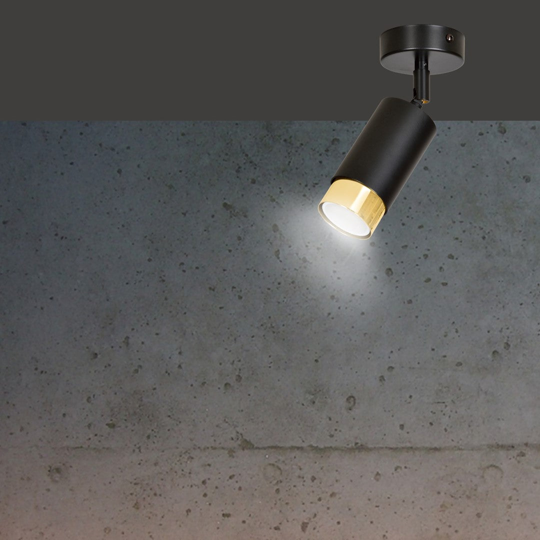 HIRO 1 SORT/GULD Loftlampe