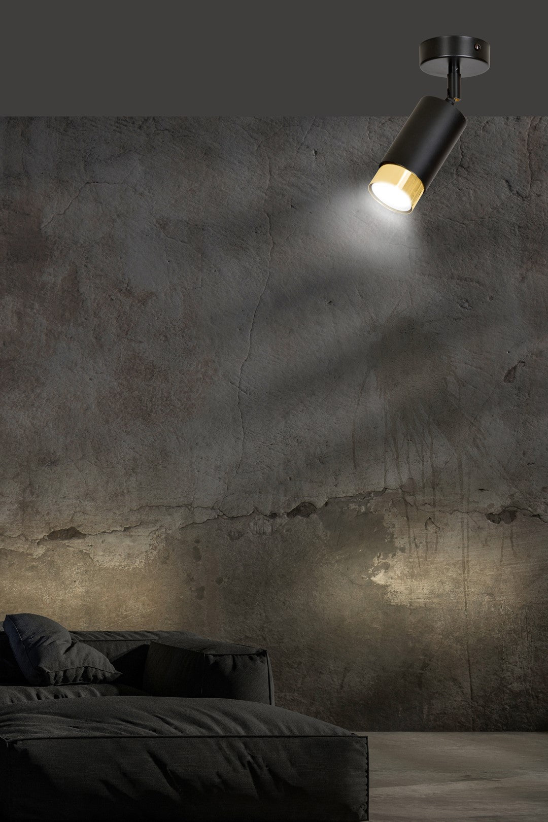 HIRO 1 SORT/GULD Loftlampe