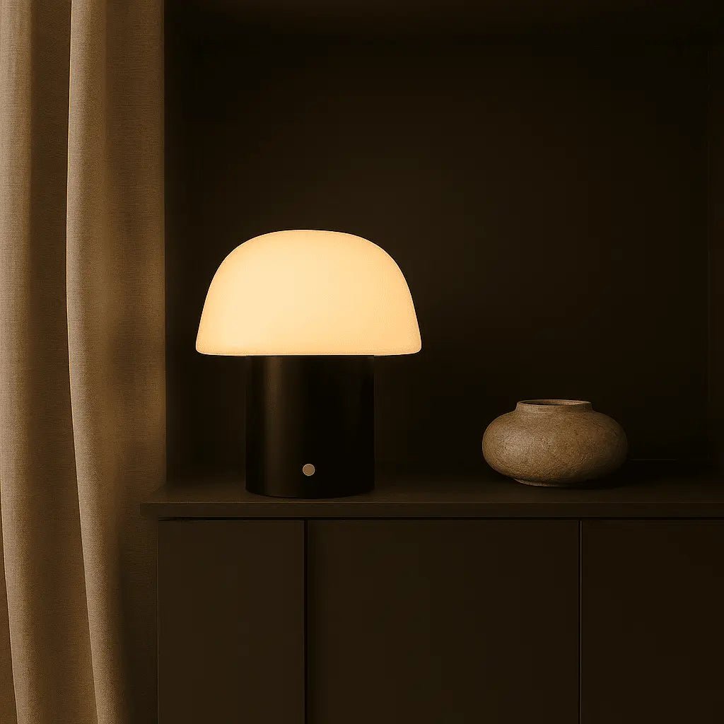 Yannick Black genopladelig bordlampe