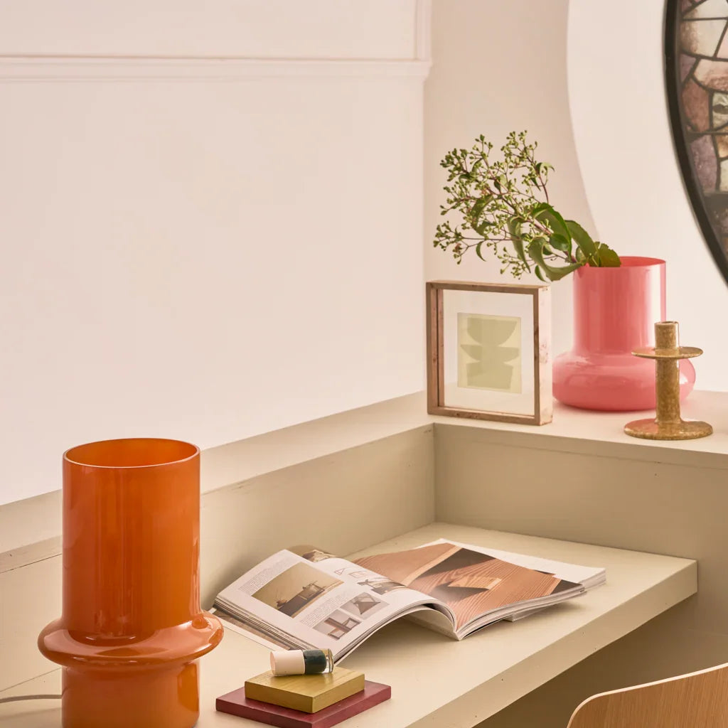 Bordlampe Shai, gylden orange