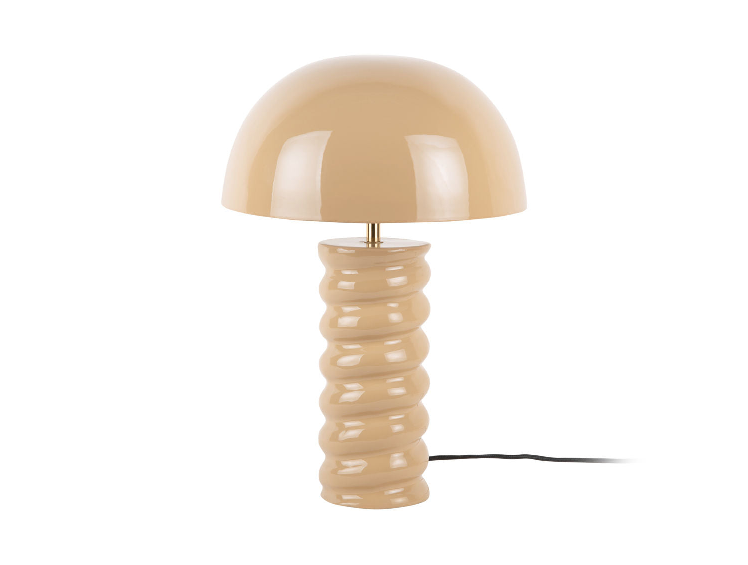 LEITMOTIV Table lamp Gracio enamel soft brown