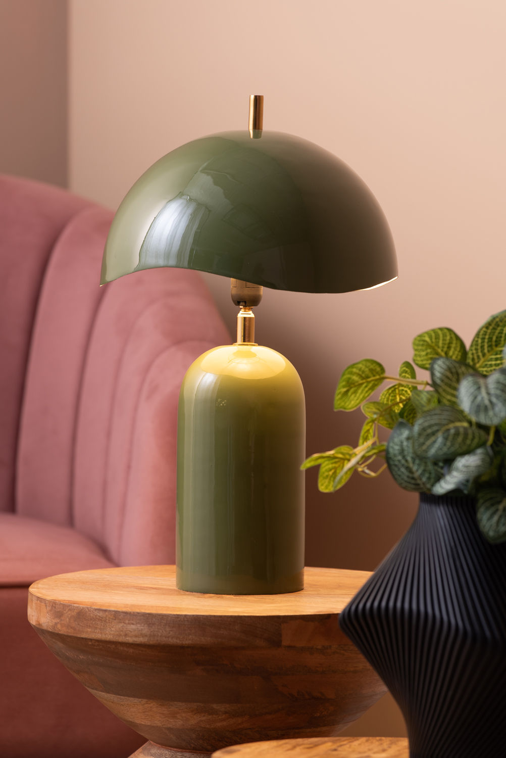 LEITMOTIV Table lamp Querido enamel jungle green