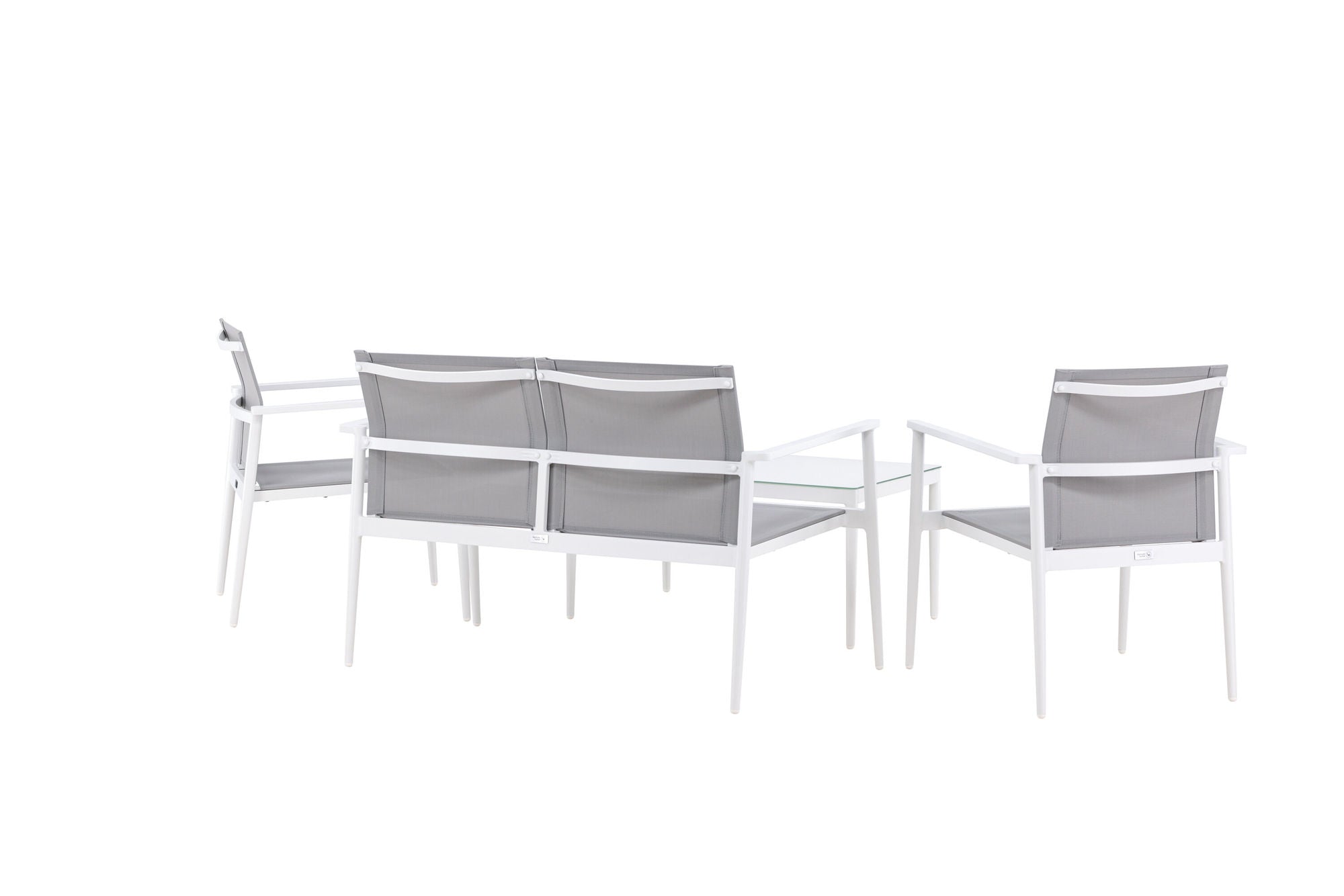 Venture Home Break - Sofa set- White / Grey - Aluminium / Textilene -