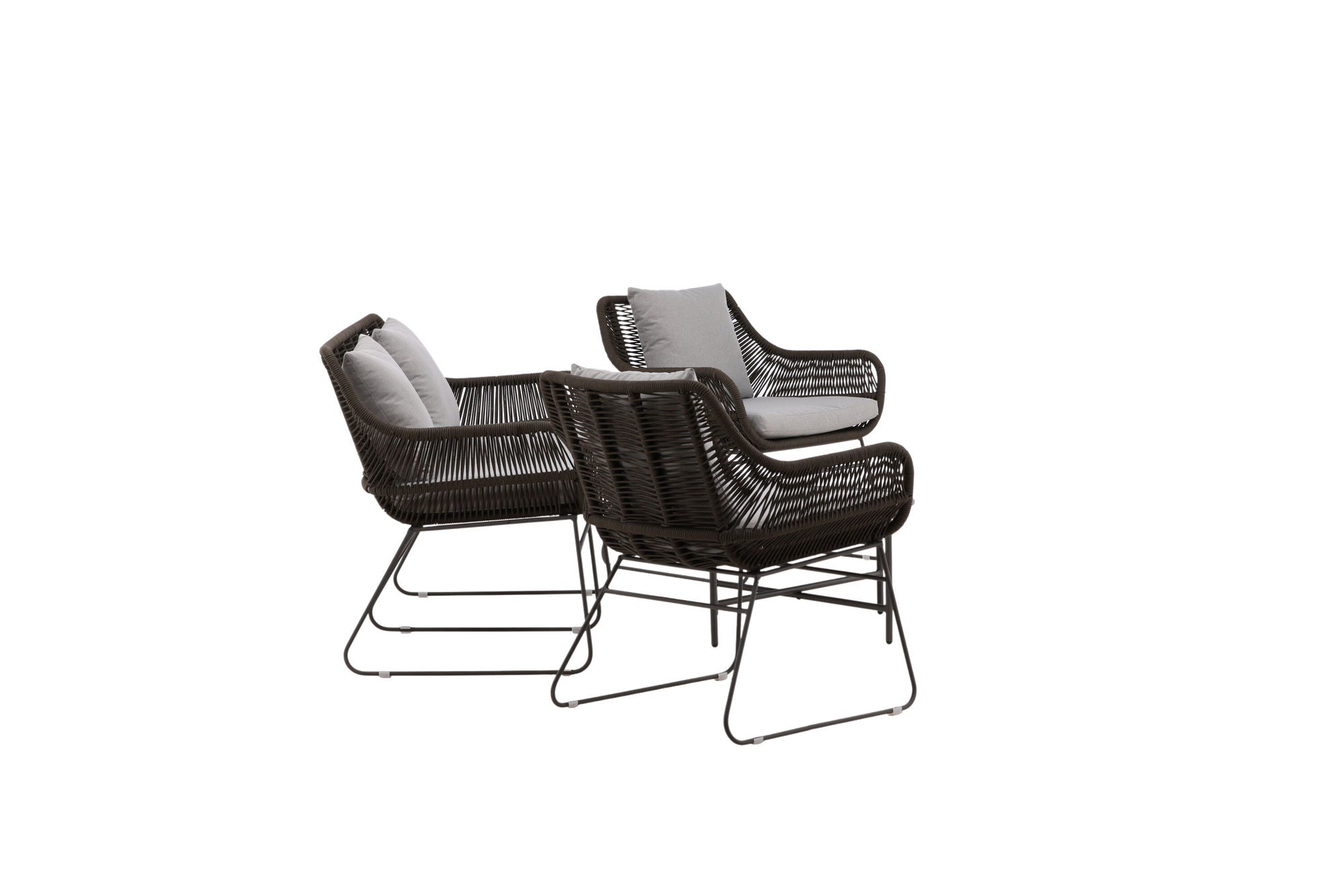 Venture Home Davao Loungeset Steel - Dark grey / Brown