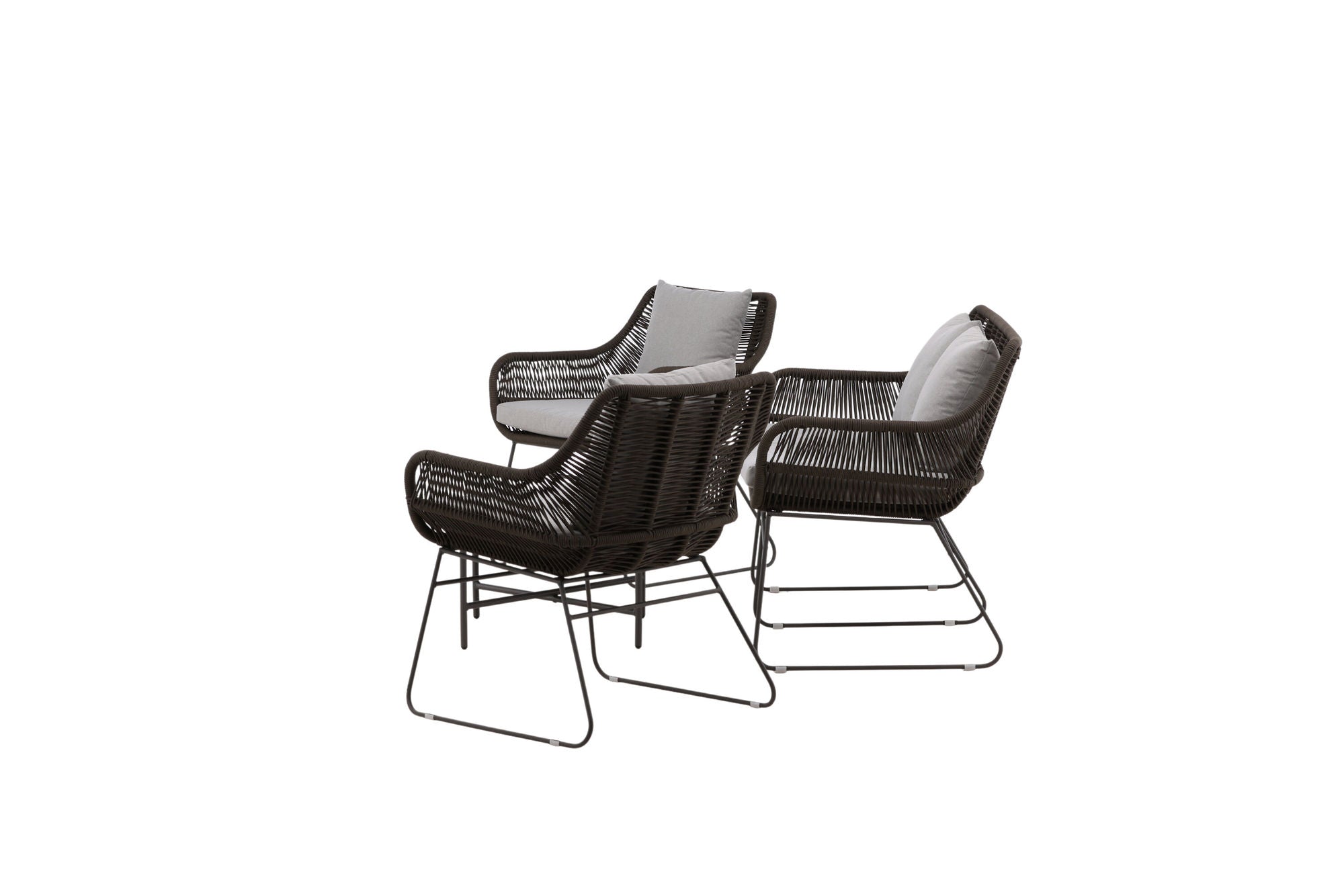 Venture Home Davao Loungeset Steel - Dark grey / Brown