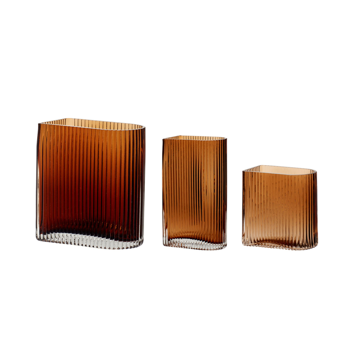 Elements vaser, rav (sæt af 3)