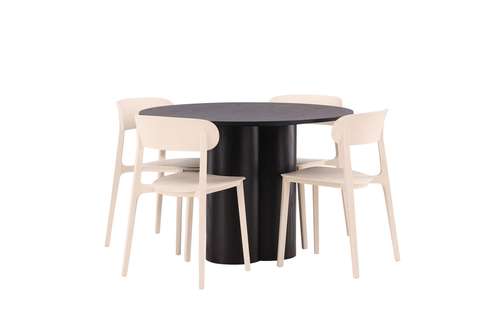 Venture Home OliviaDiningbord-Black/BlackVeneer+ÅstolDiningstol-NatureWoodplasticcomposite_4