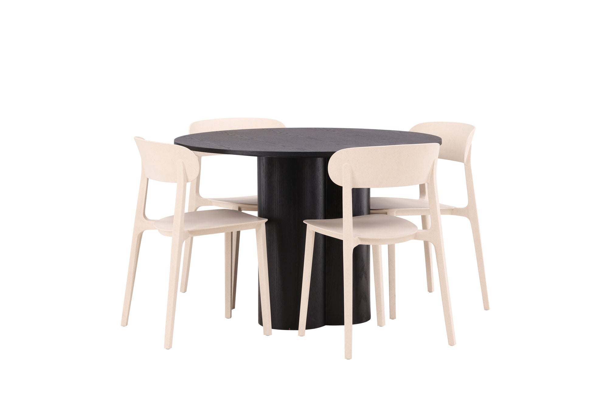 Venture Home OliviaDiningbord-Black/BlackVeneer+ÅstolDiningstol-NatureWoodplasticcomposite_4