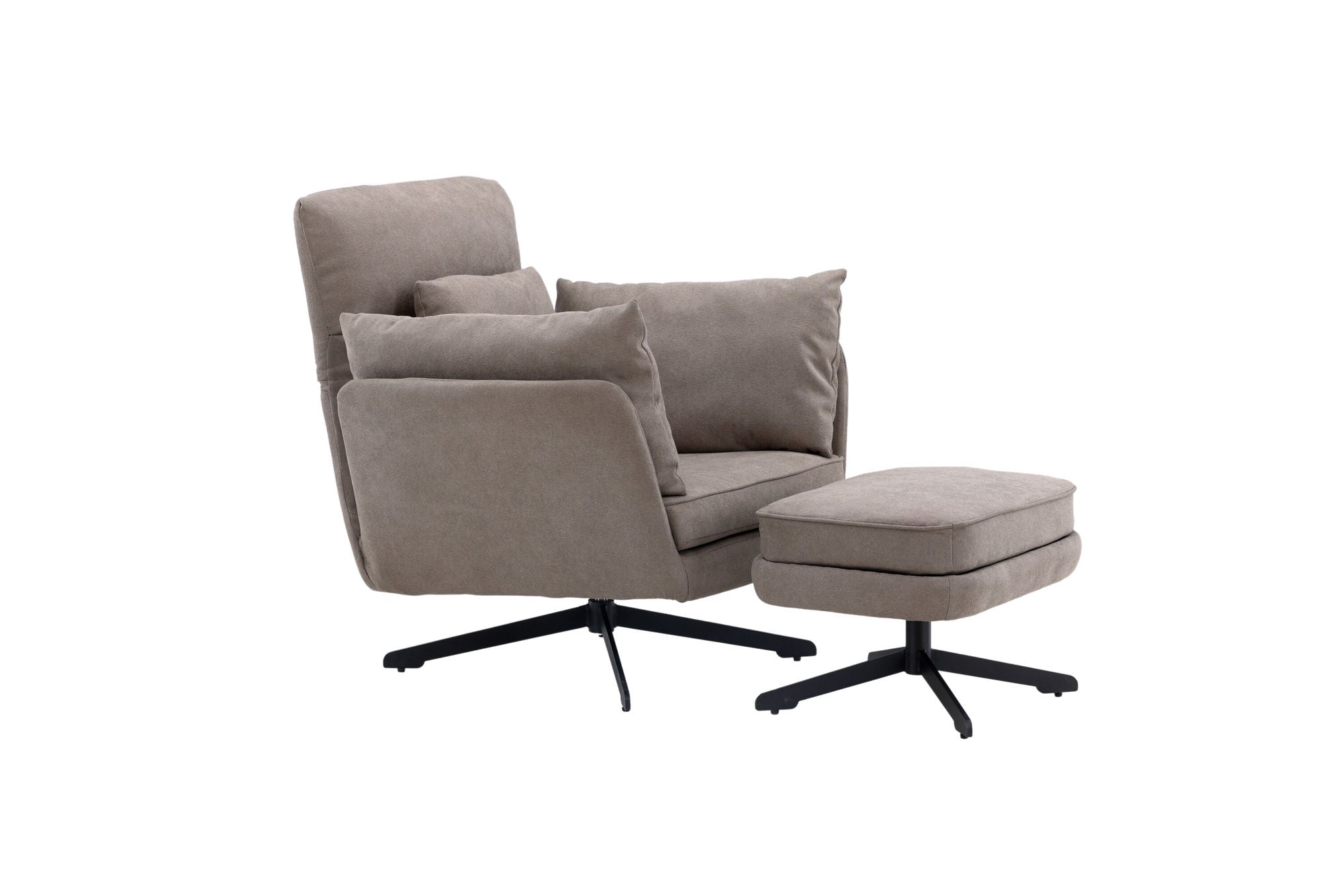 Venture Home Madrid Single Sofa - Black / Grey Boucle